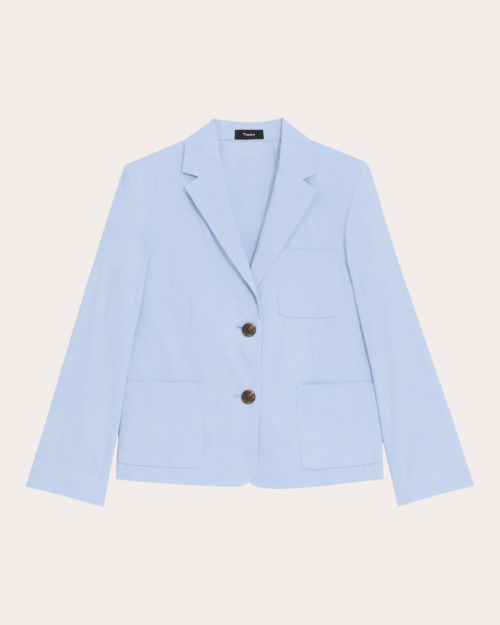 Stretch-Linen Blend Blazer