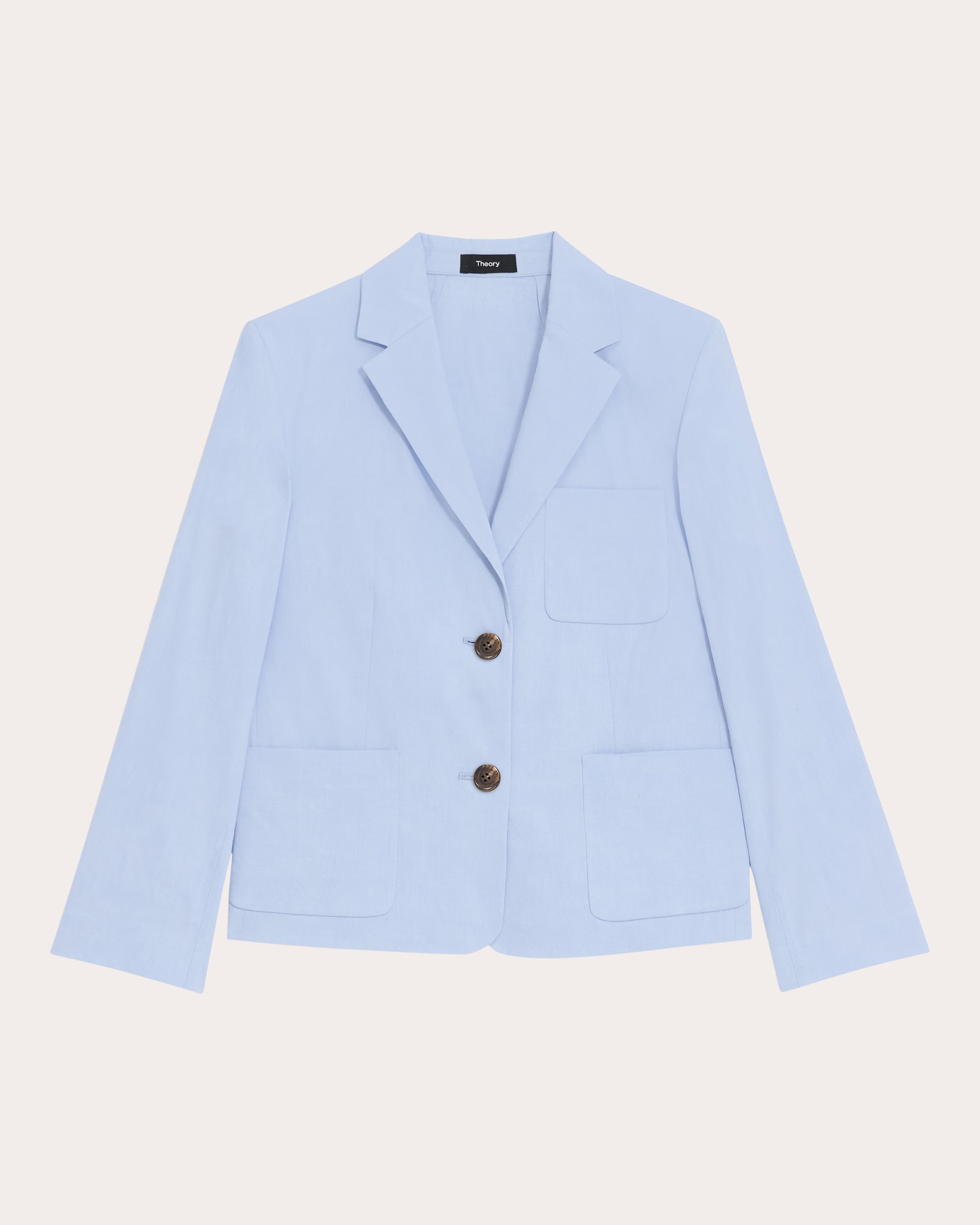 Stretch-Linen Blend Blazer