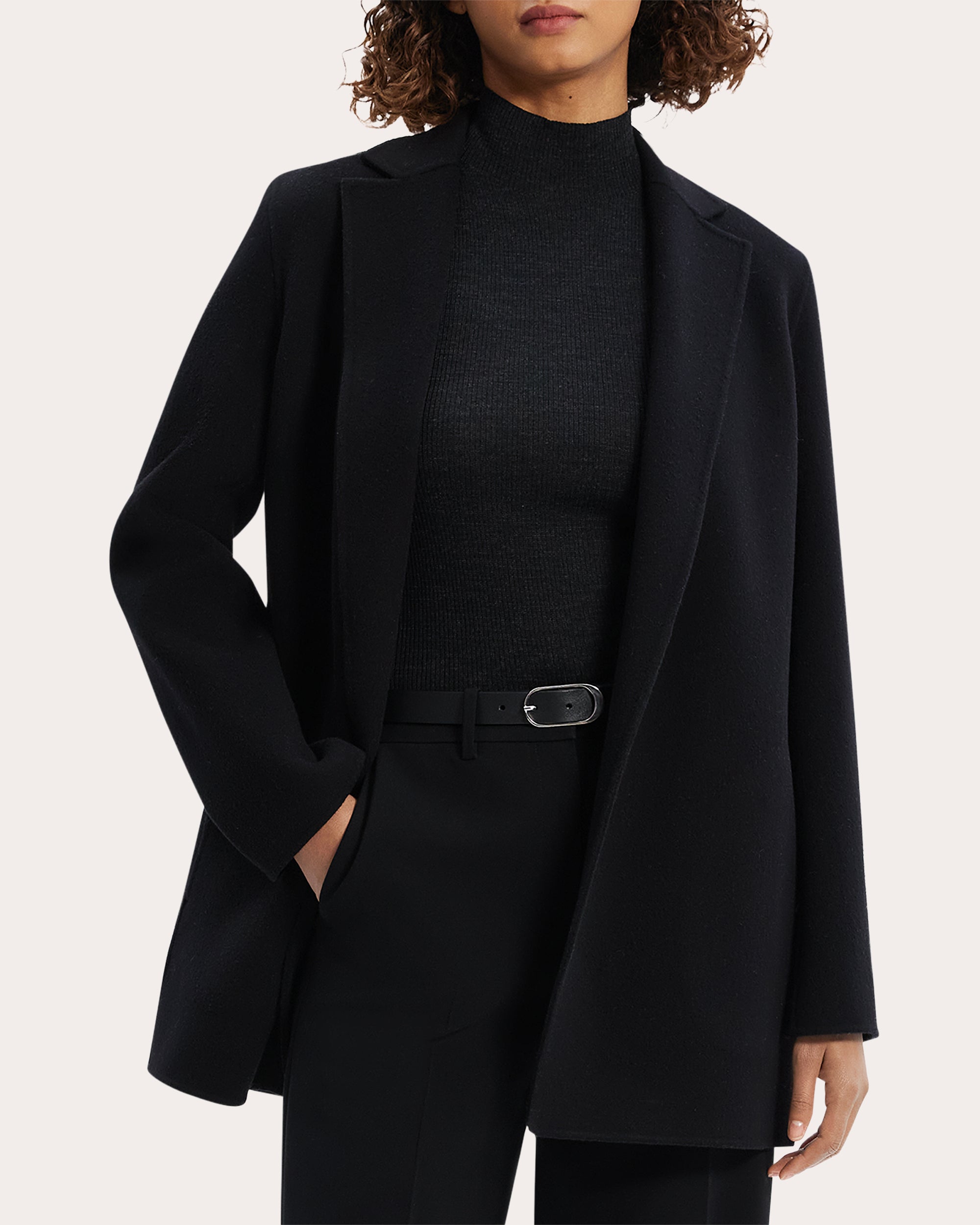 Double-Face Wool-Cashmere Blend Blazer
