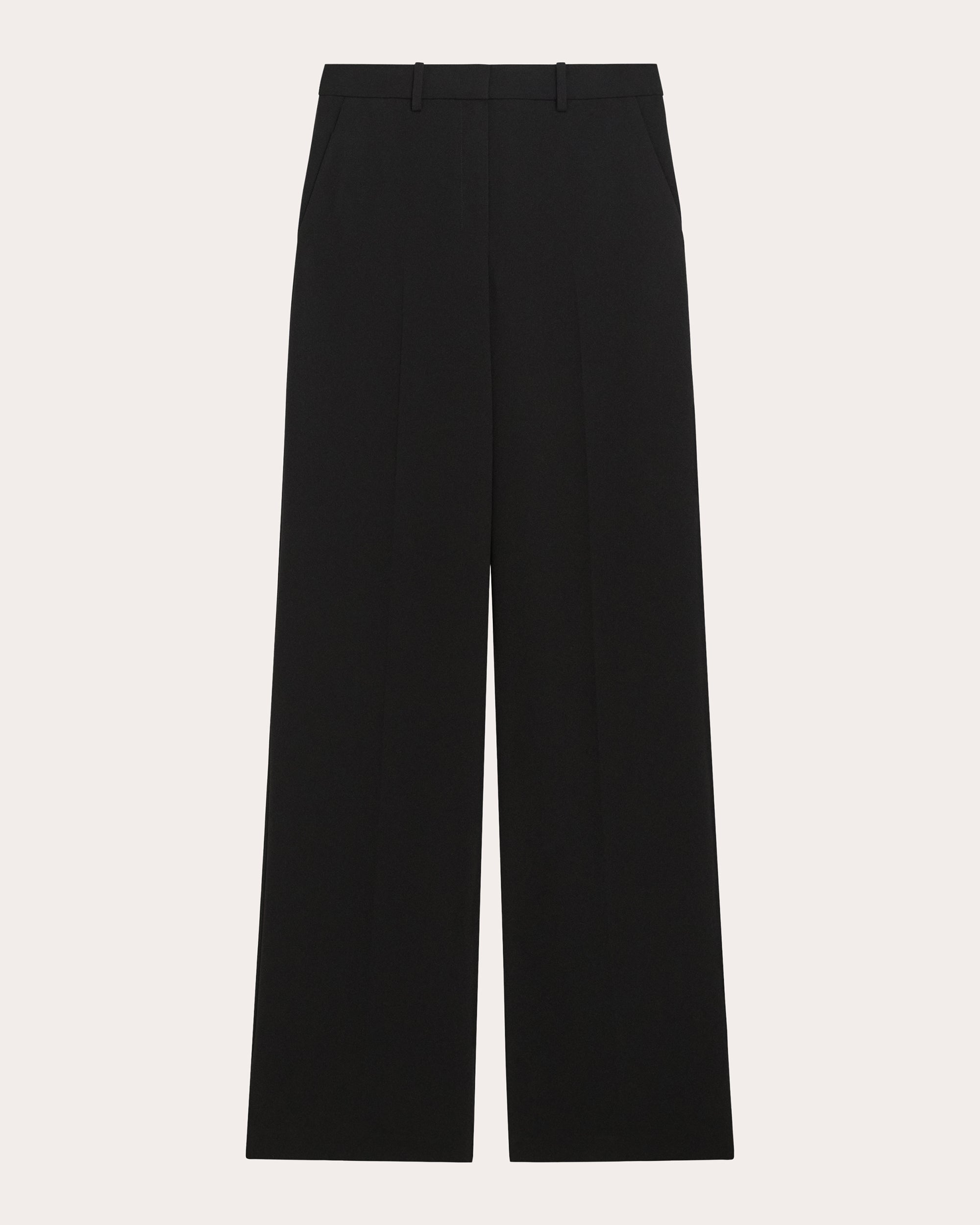 Straight-Leg Crepe Pants
