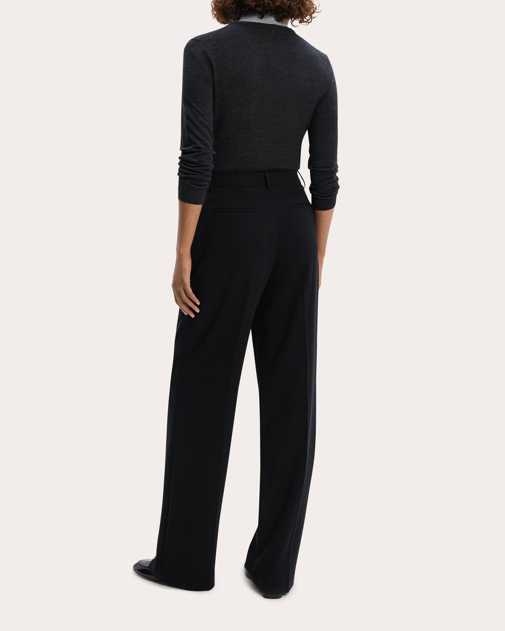 Straight-Leg Crepe Pants