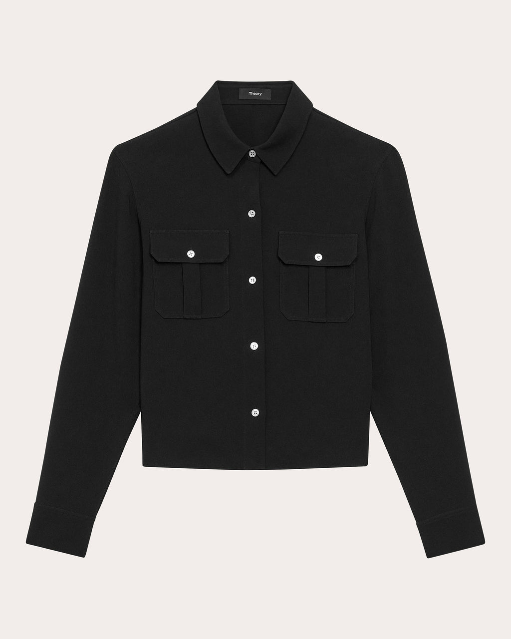 Cape-Effect Crepe Blouse