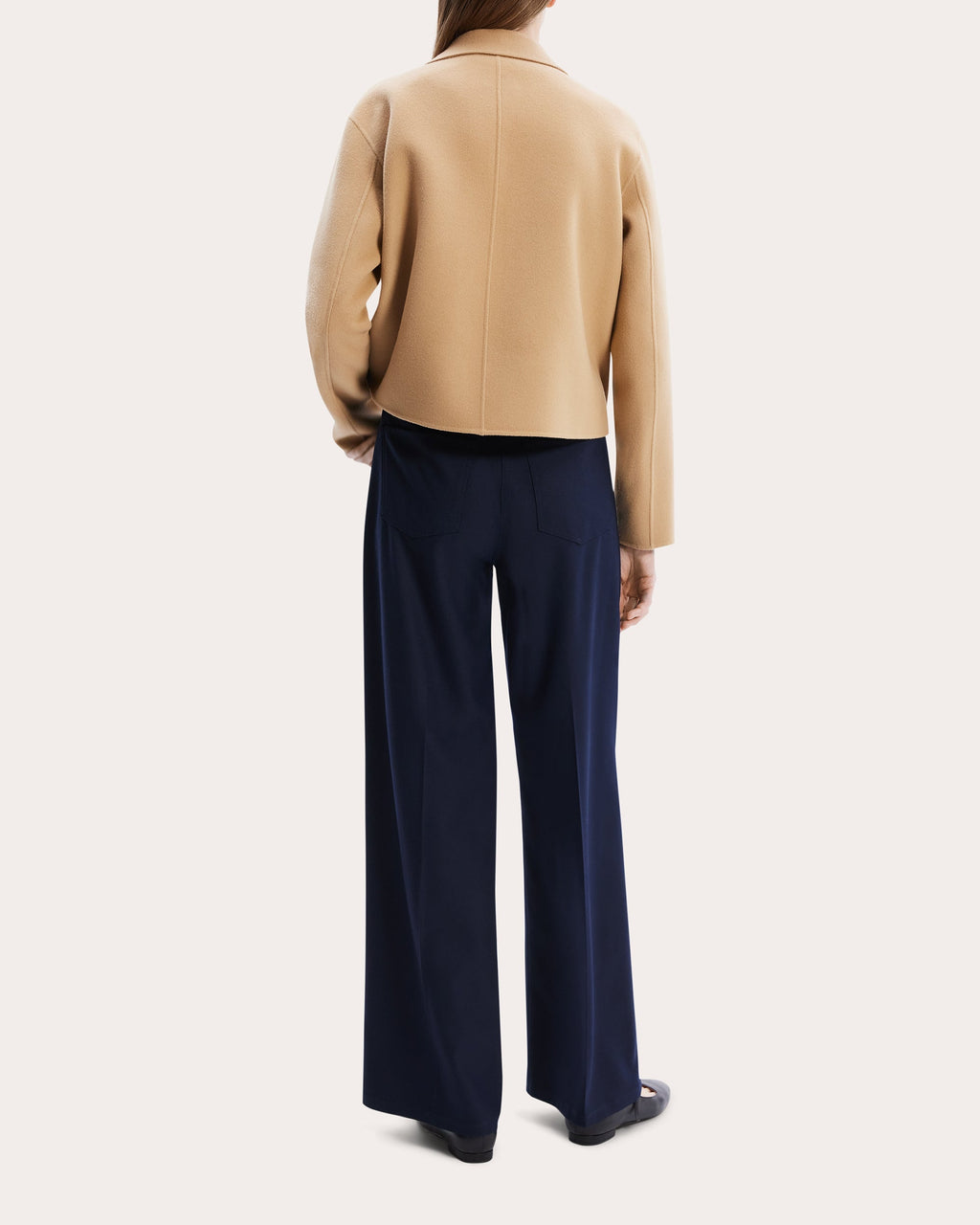 Cropped Double-Face Wool-Cashmere Blend Jacket