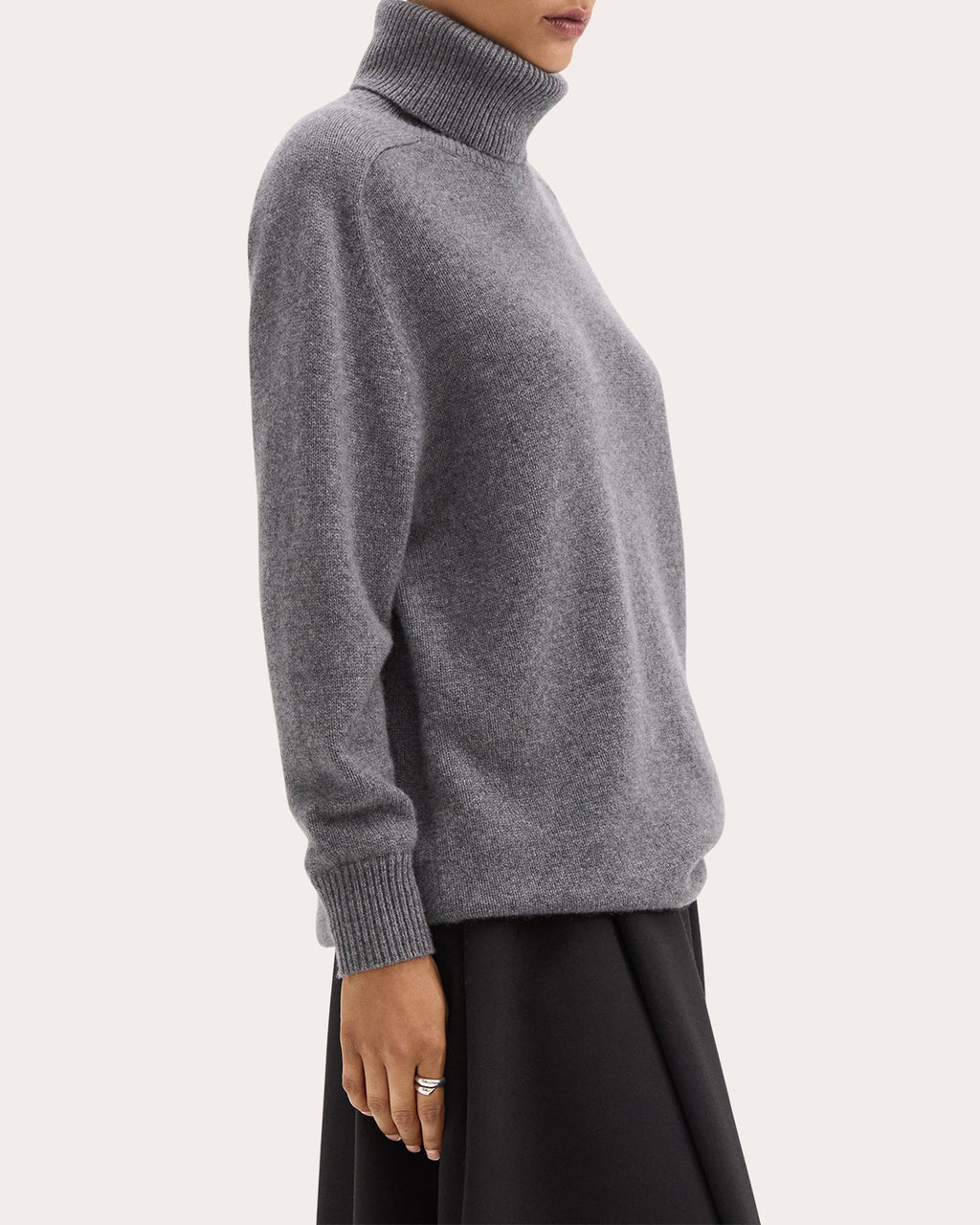 Cashmere Turtleneck Tunic Sweater