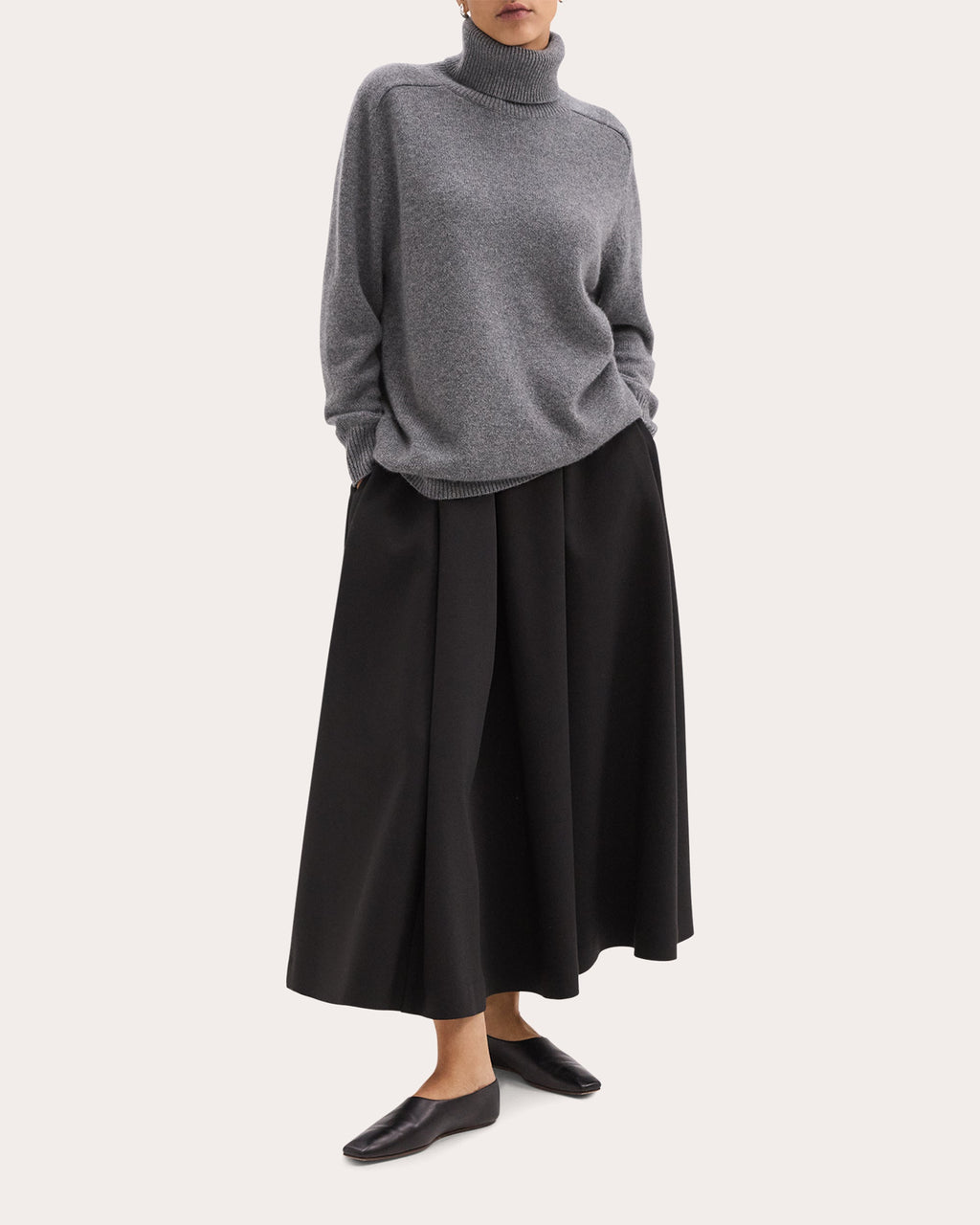 Cashmere Turtleneck Tunic Sweater