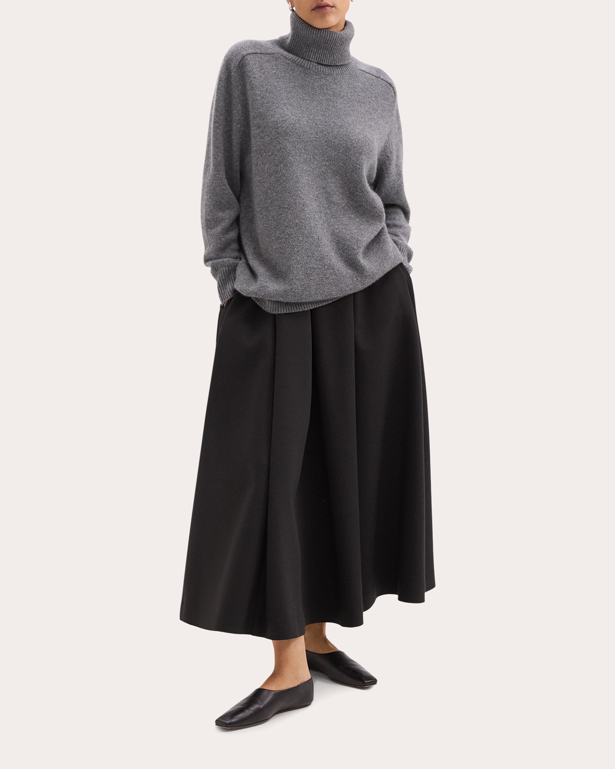 Cashmere Turtleneck Tunic Sweater