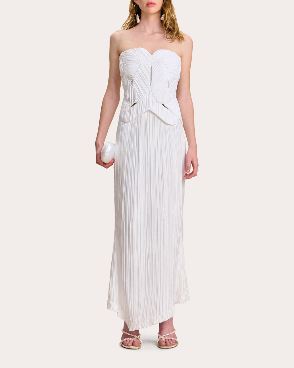 Omid Plissé Maxi Skirt