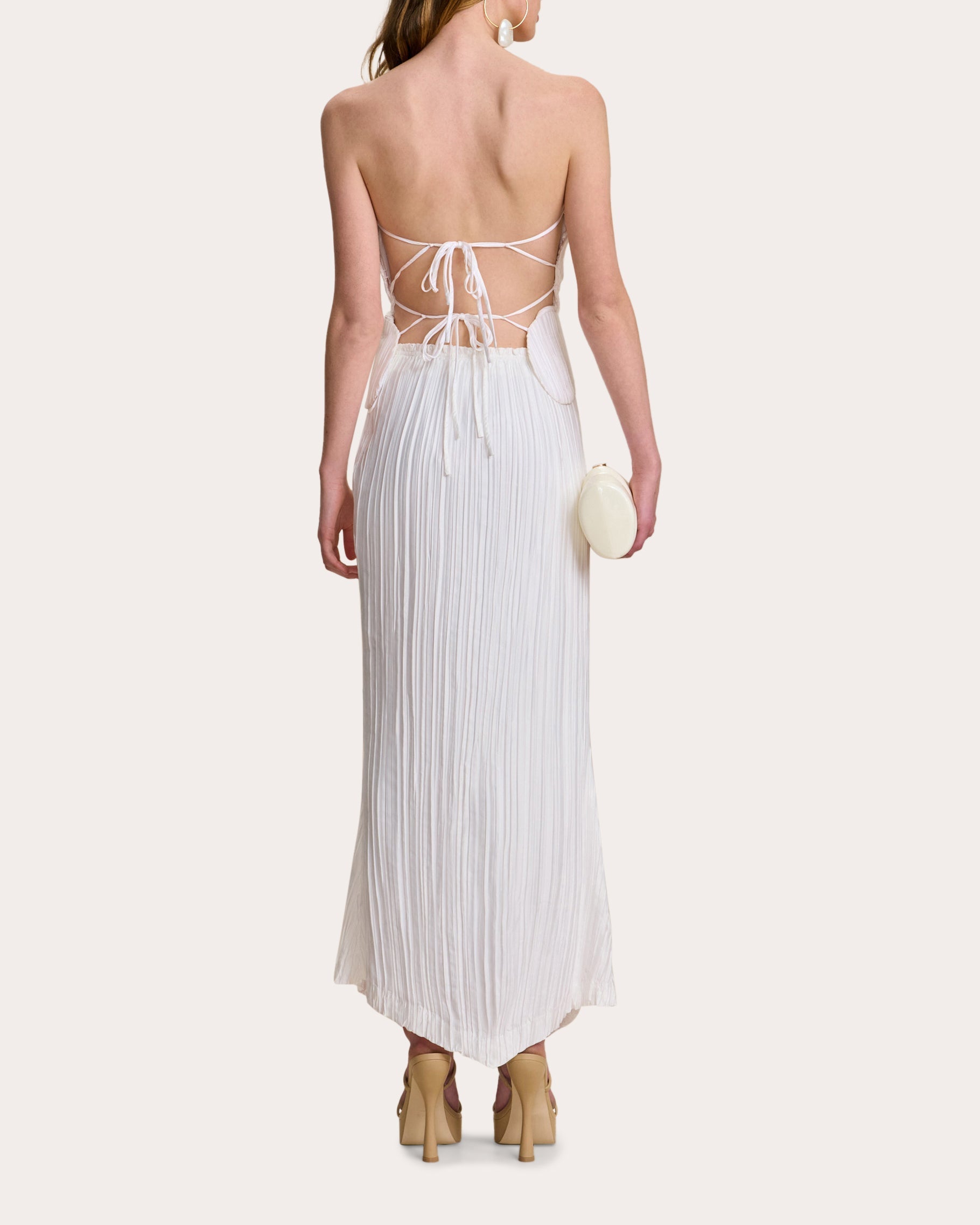Omid Plissé Maxi Skirt