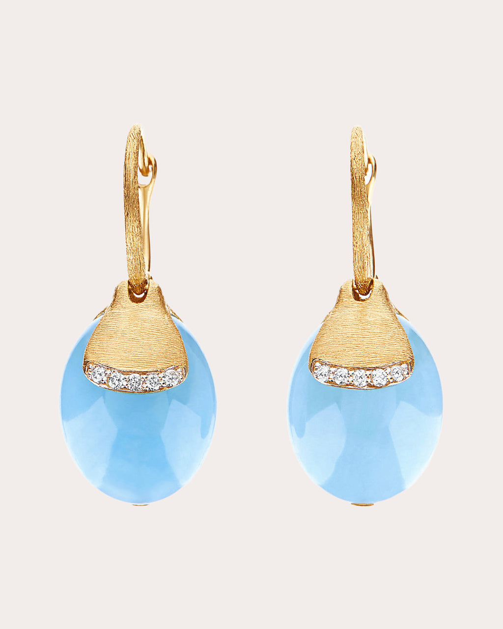Azure Ciliegine 18K Gold Aquamarine and Diamond Earrings