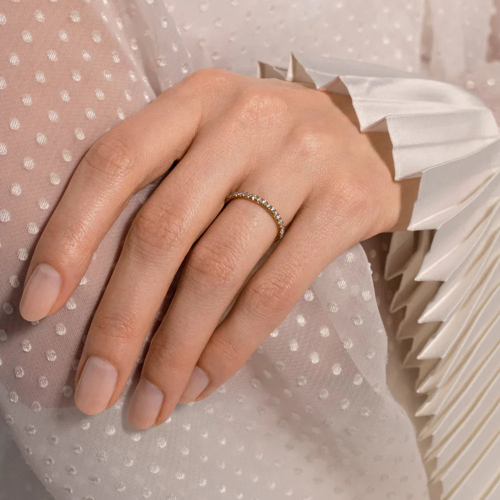 Liberté 18K Gold Lab-Grown Diamond Pavé Ring