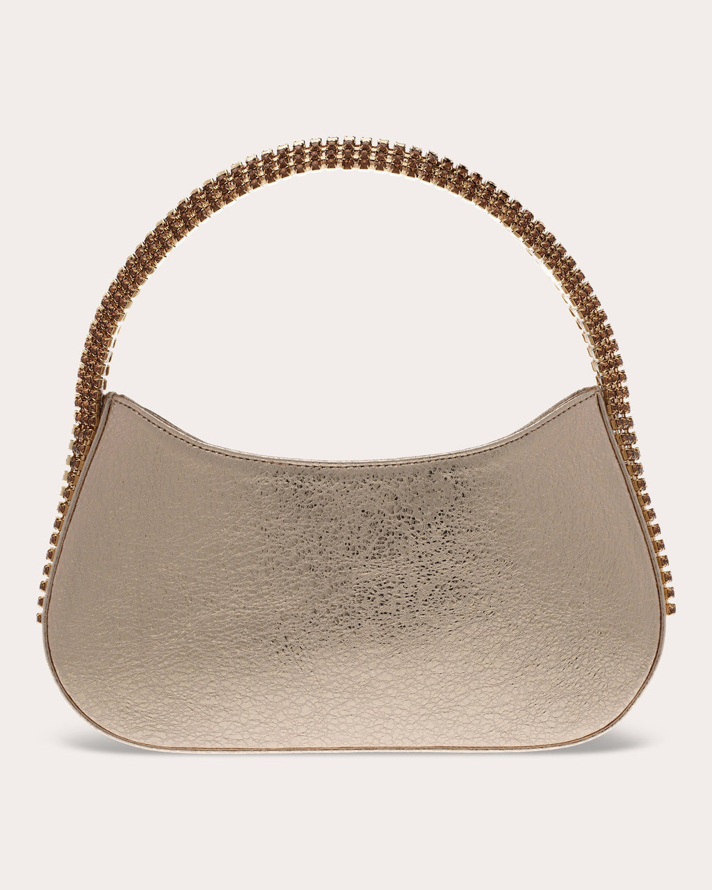 Koda Crystal-Embellished Metallic-Leather Shoulder Bag