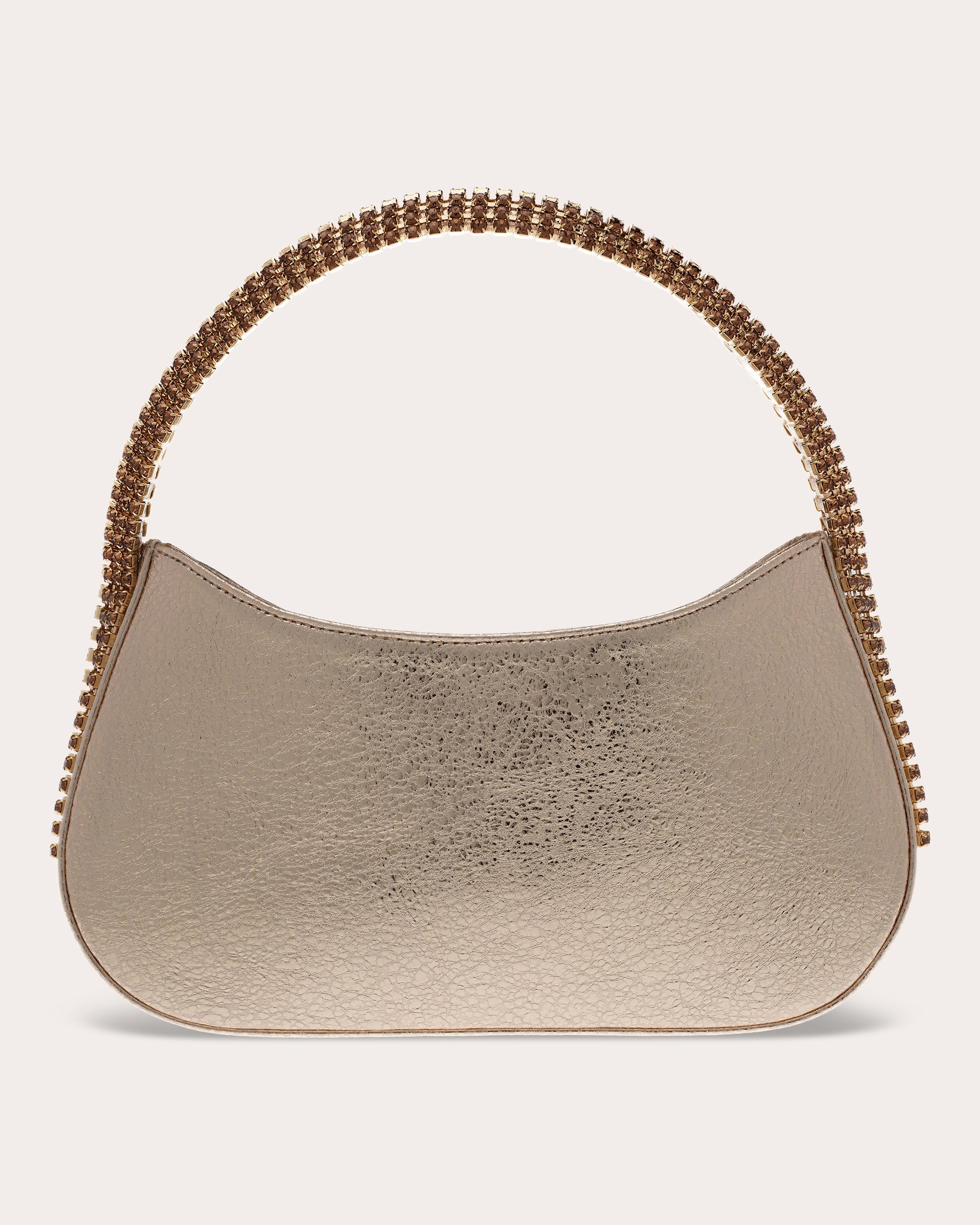 Koda Crystal-Embellished Metallic-Leather Shoulder Bag