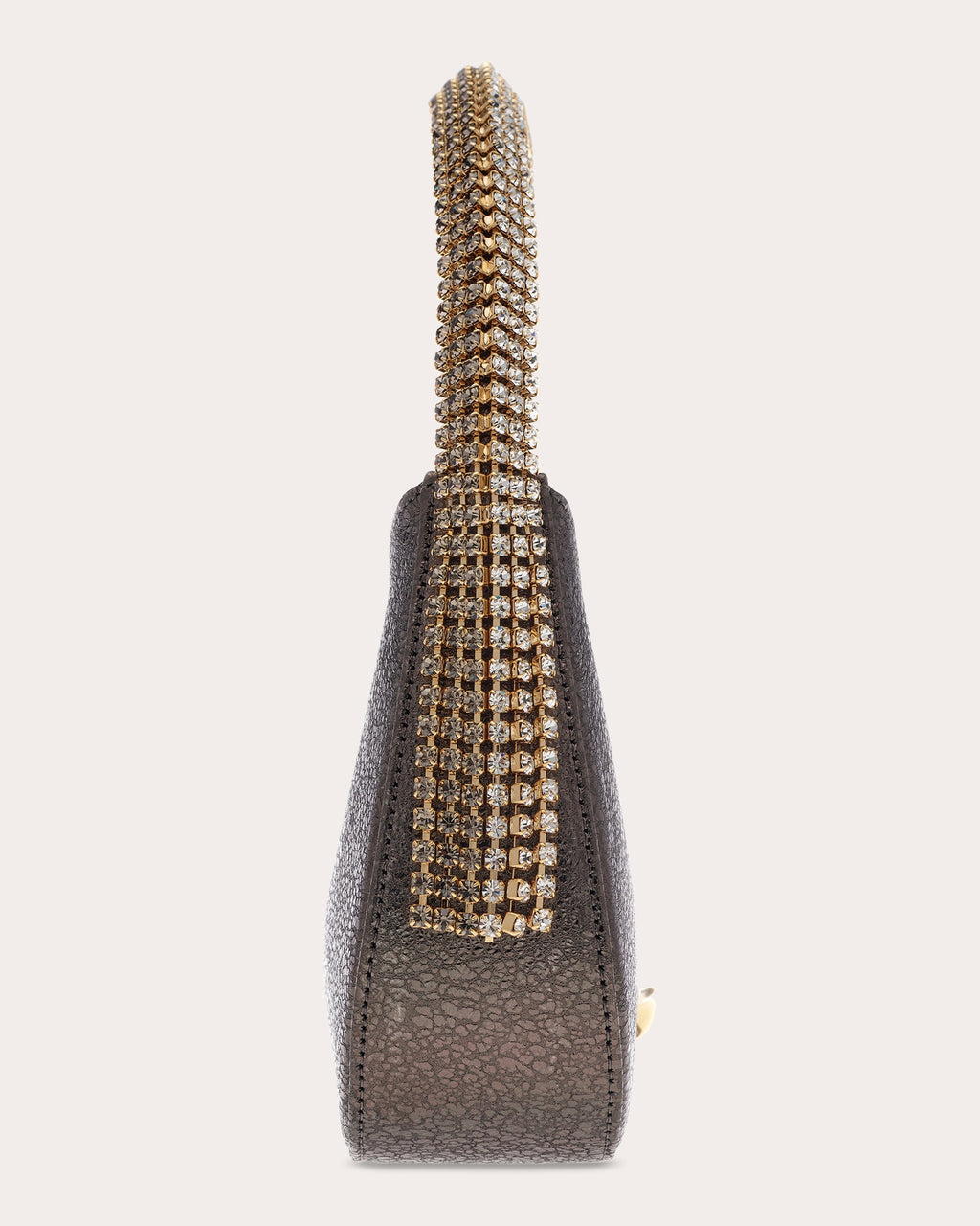 Koda Crystal-Embellished Metallic-Leather Shoulder Bag