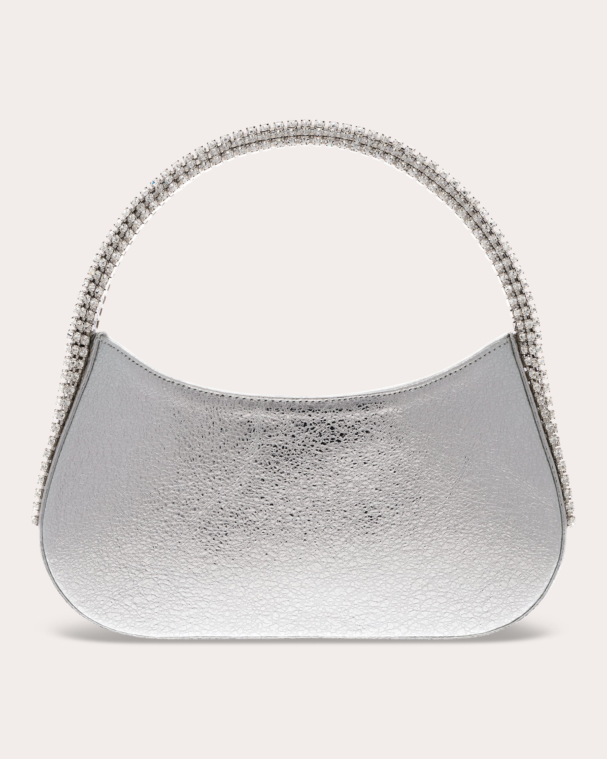 Koda Crystal-Embellished Metallic-Leather Shoulder Bag