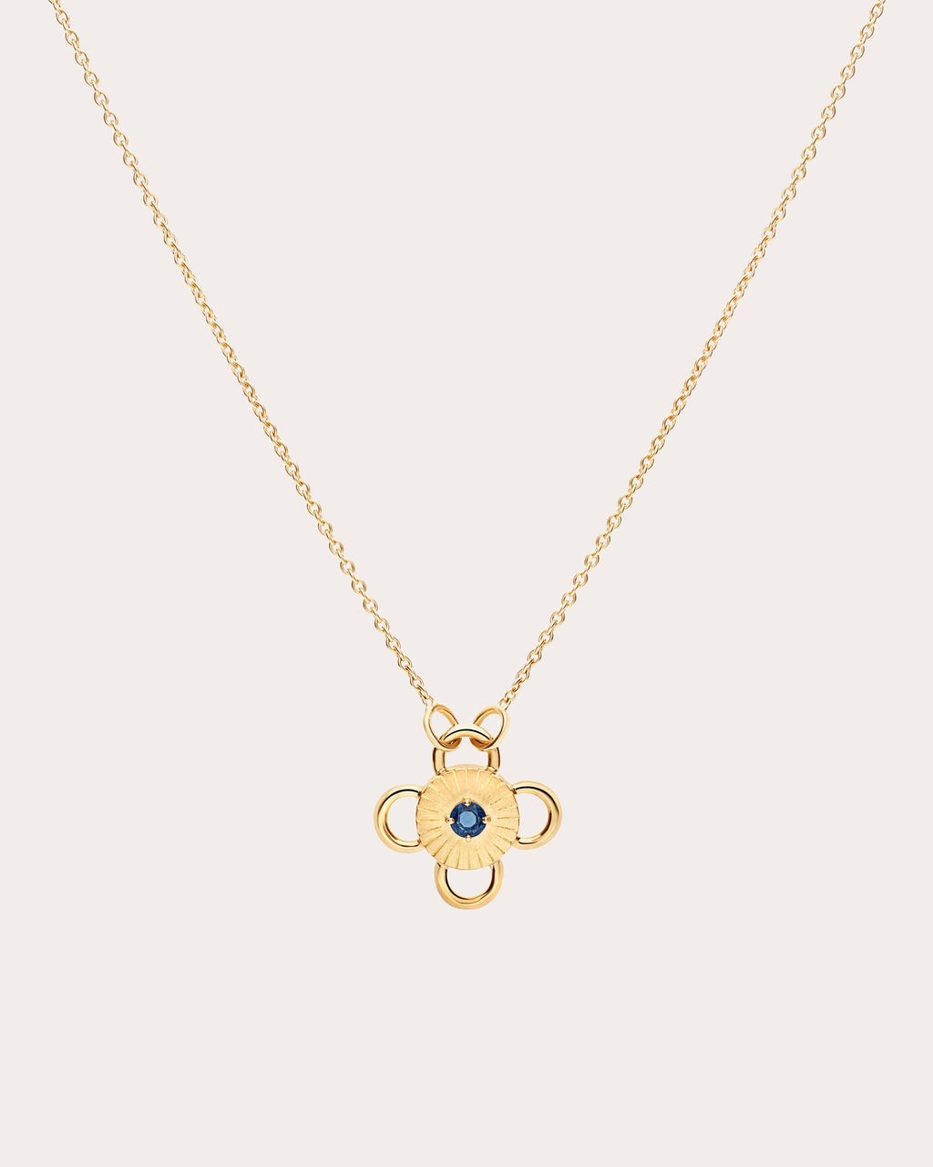 Baby Bolt 18K Gold Sapphire Pendant Necklace