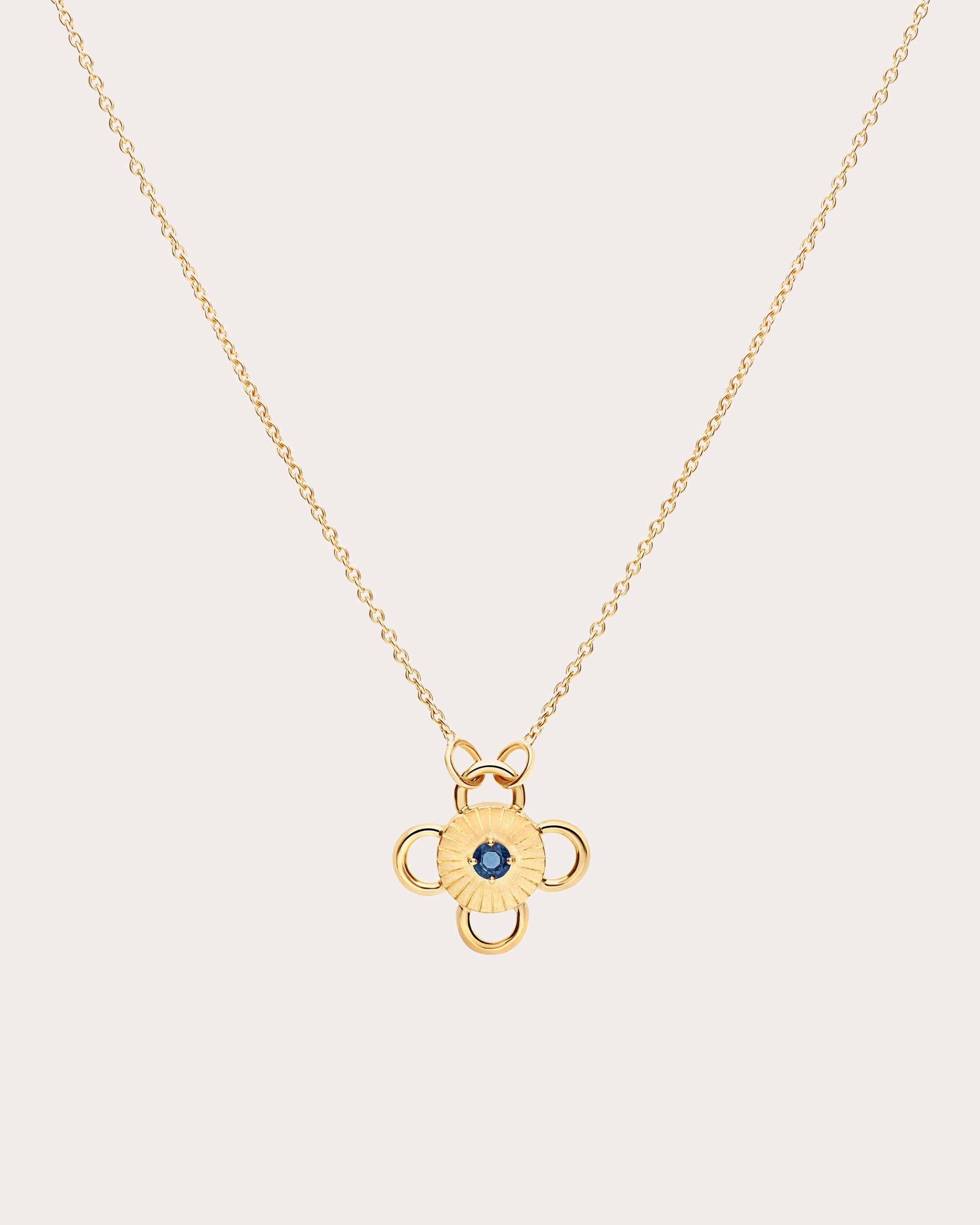 Baby Bolt 18K Gold Sapphire Pendant Necklace