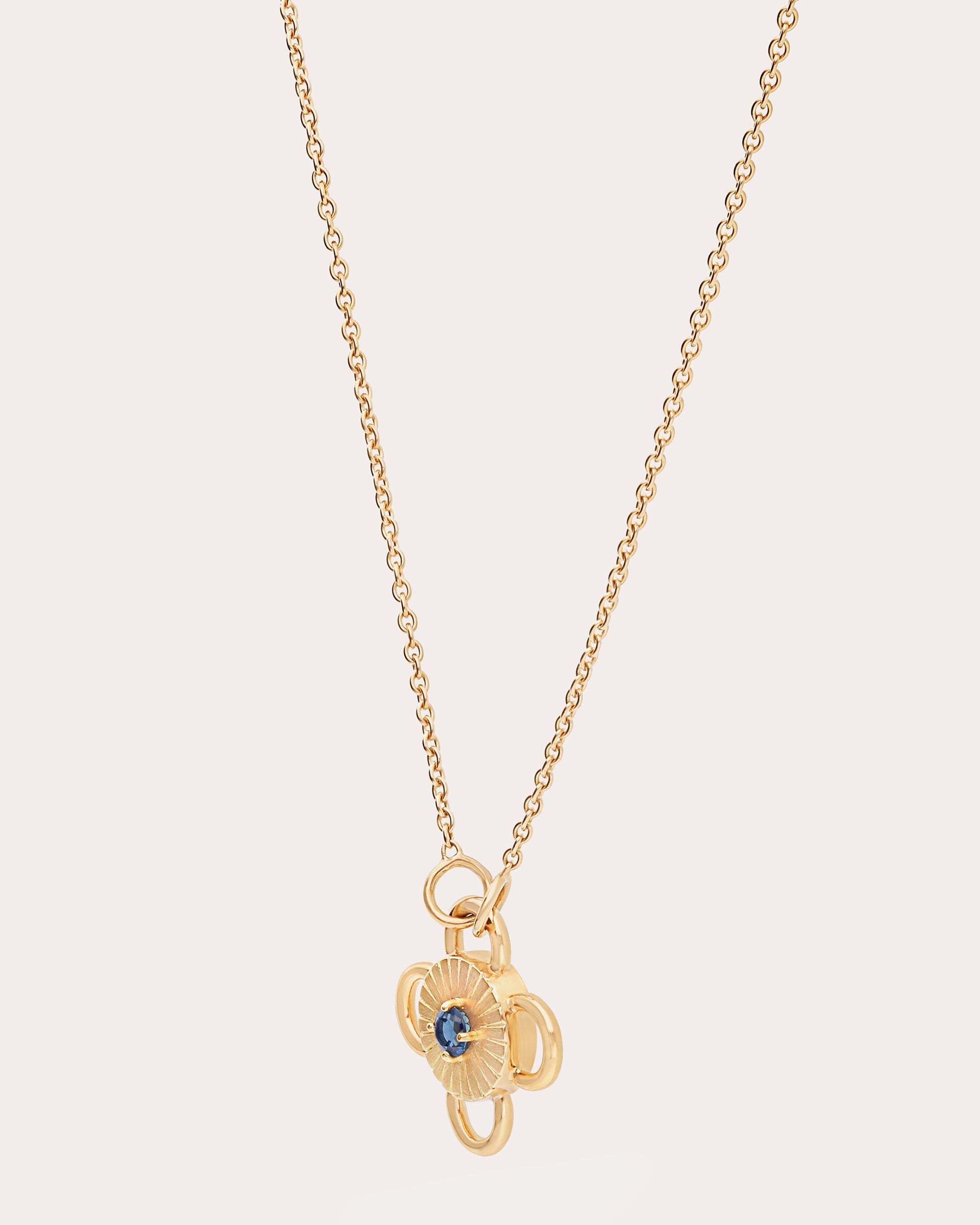 Baby Bolt 18K Gold Sapphire Pendant Necklace