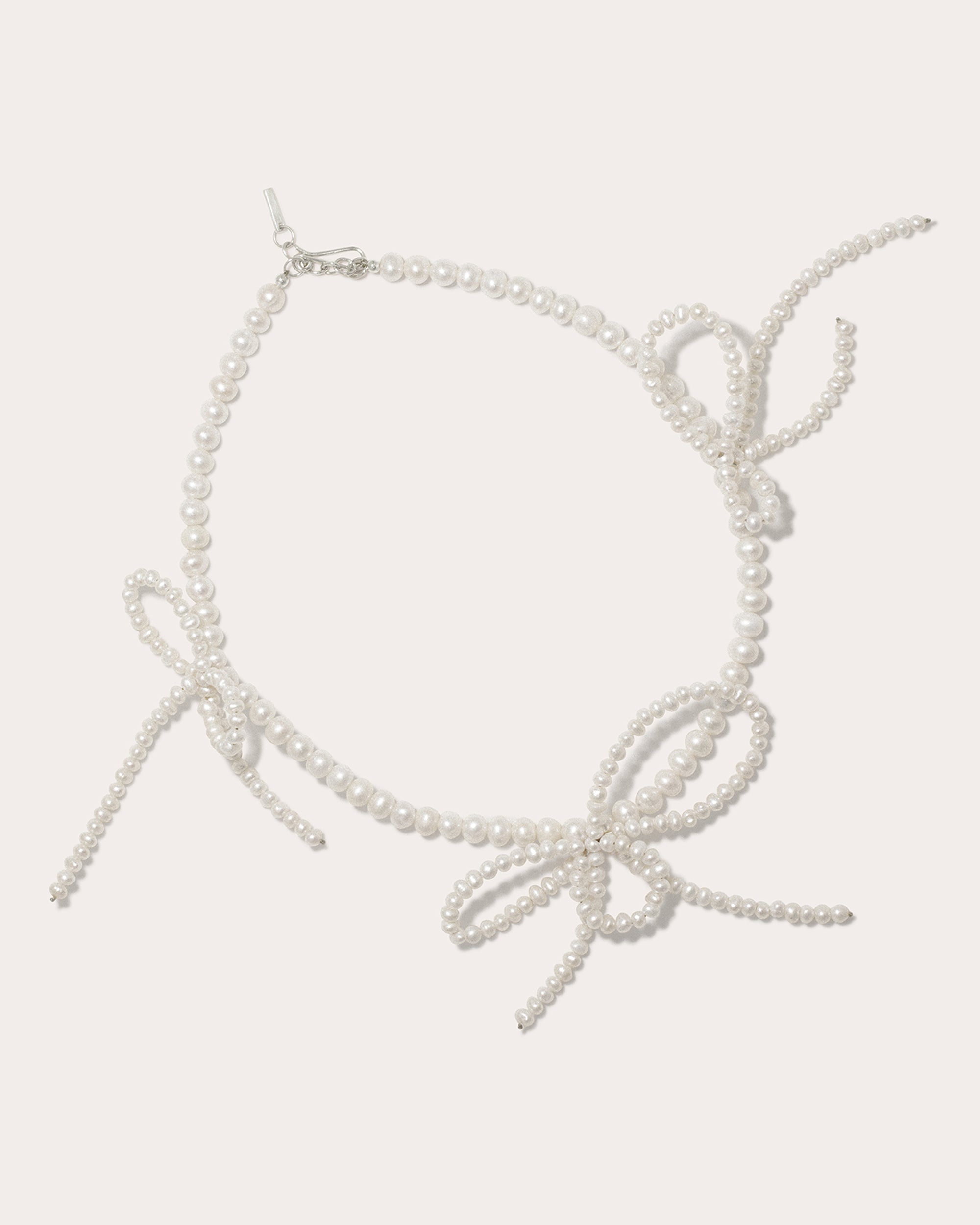 Ribbon Tied Freshwater Pearl Necklace