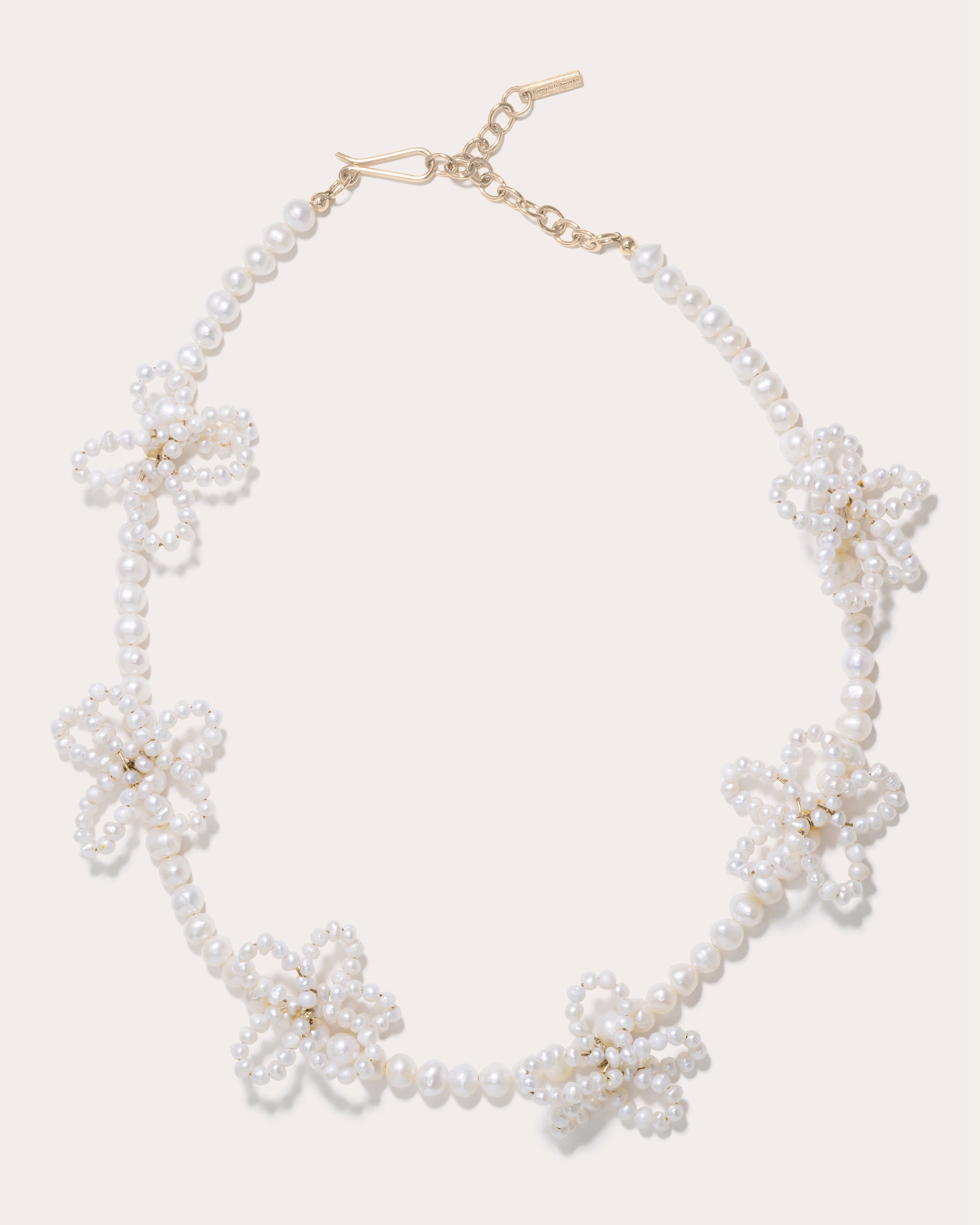 18K Gold-Vermeil and Freshwater Pearl Flower Necklace
