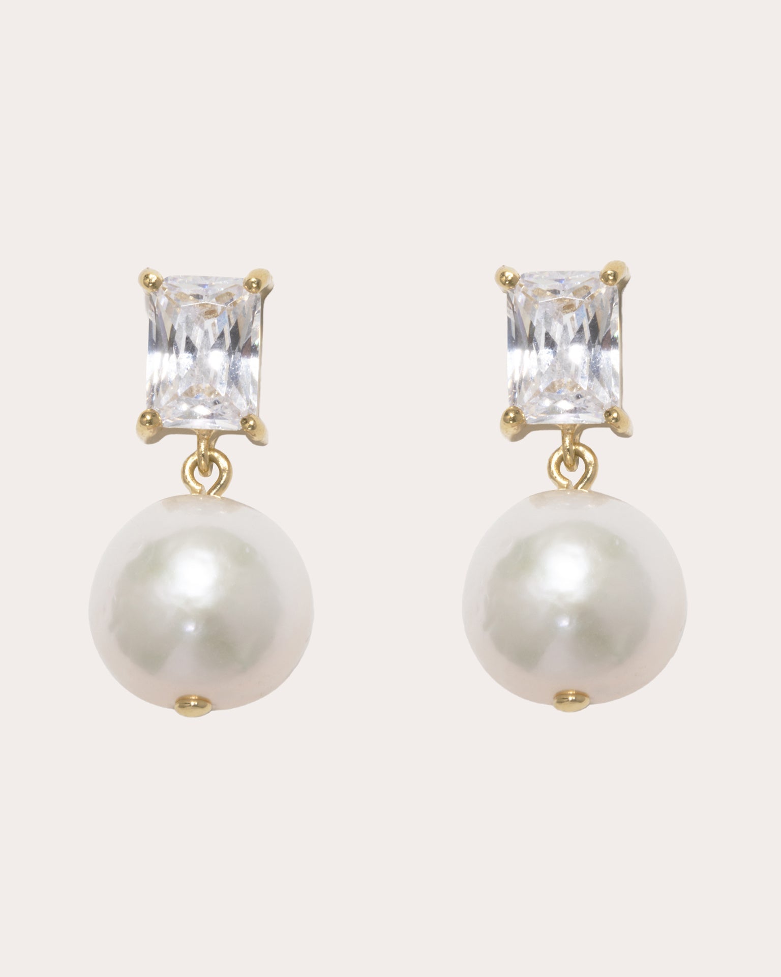 Reboot 18K Gold-Vermeil Freshwater Pearl and Cubic Zirconia Earrings
