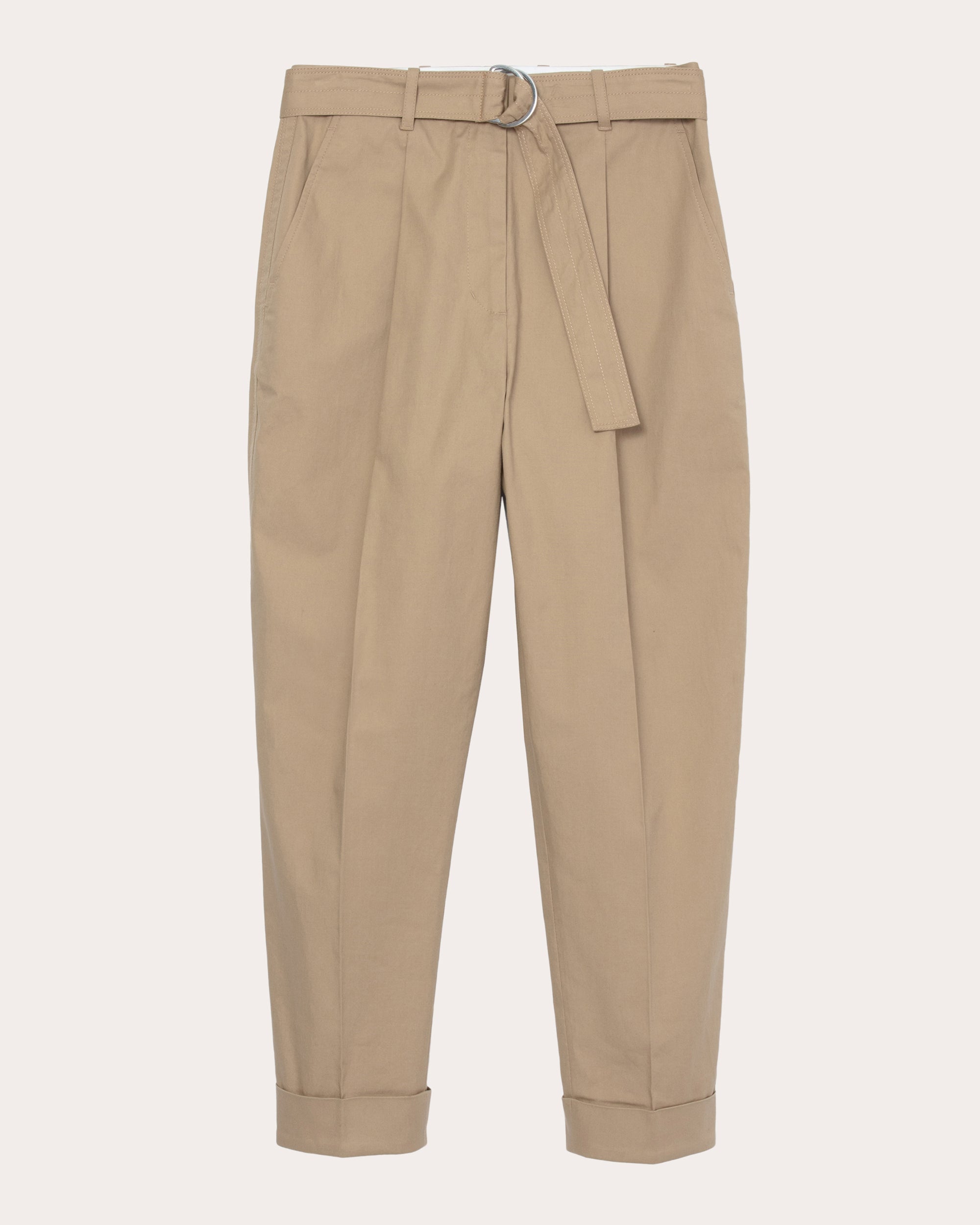 Pleated Cotton-Canvas Pants