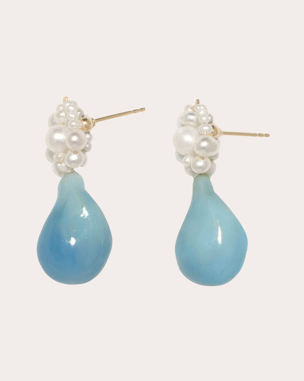 Pearl Tra-la-la II Gold-Vermeil Resin and Freshwater Pearl Earrings