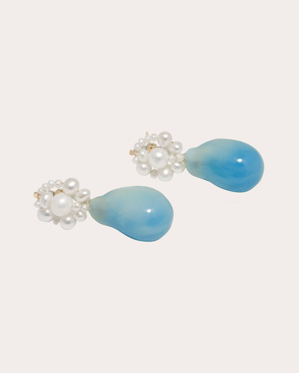 Pearl Tra-la-la II Gold-Vermeil Resin and Freshwater Pearl Earrings
