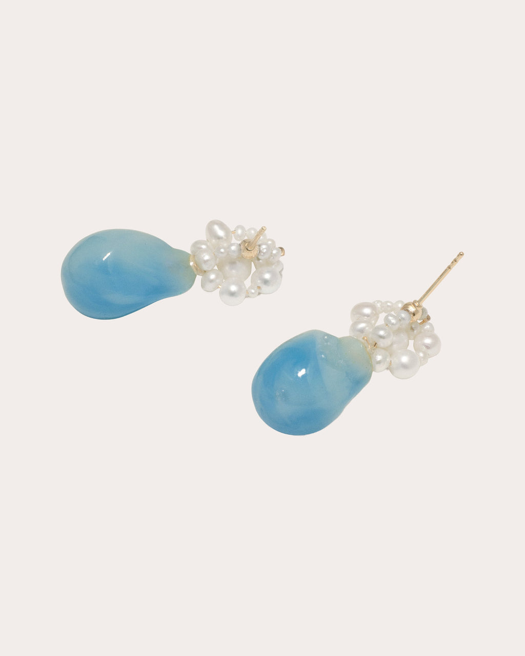 Pearl Tra-la-la II Gold-Vermeil Resin and Freshwater Pearl Earrings