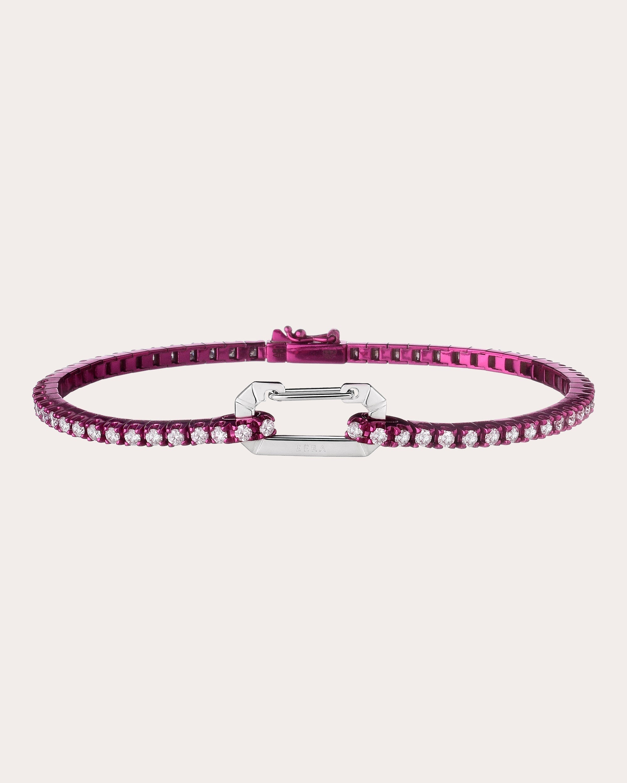 Fuchsia & Diamond 18k Gold Paris Bracelet