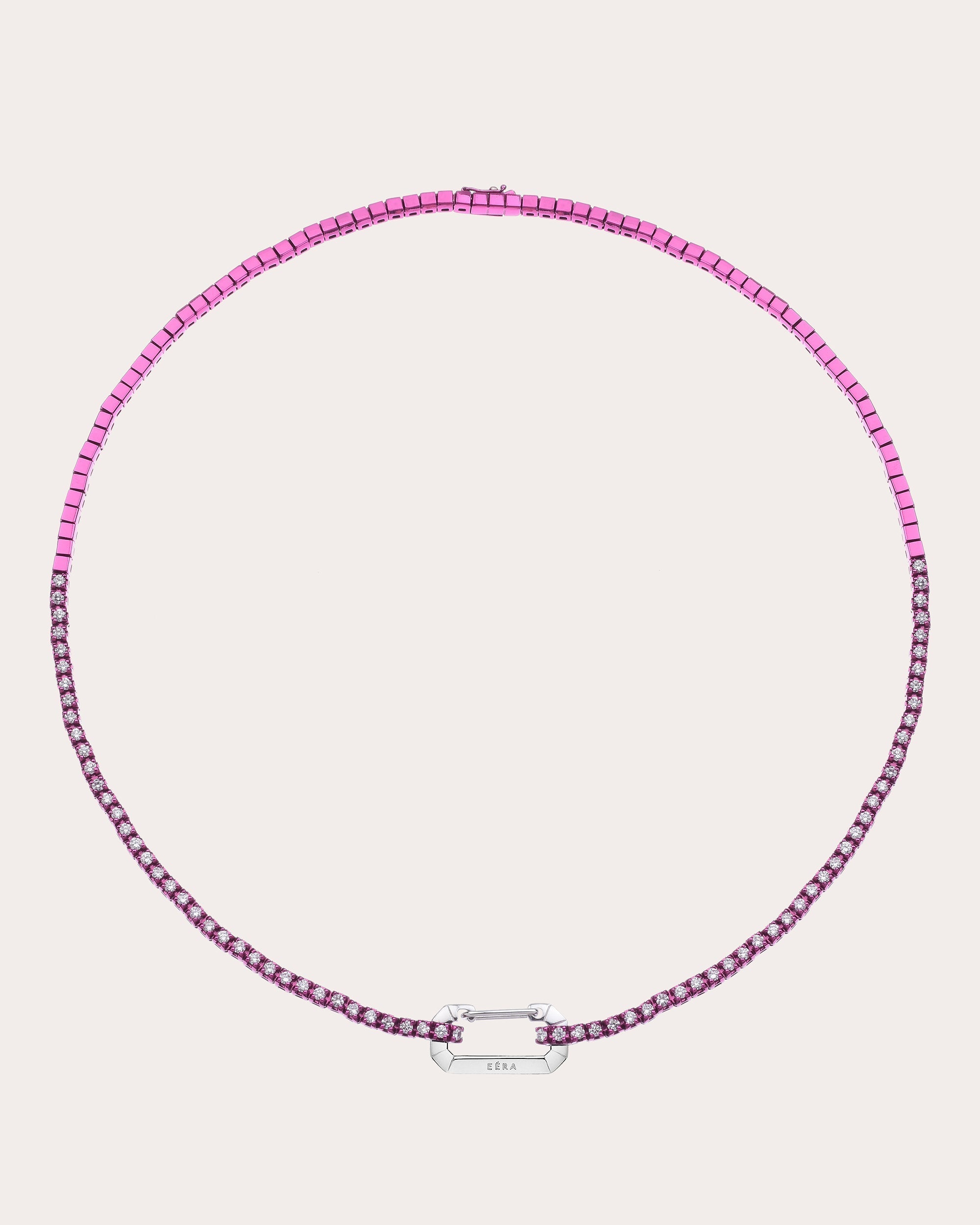 Paris 18K Gold Painted Sterling Silver and Diamond Necklace