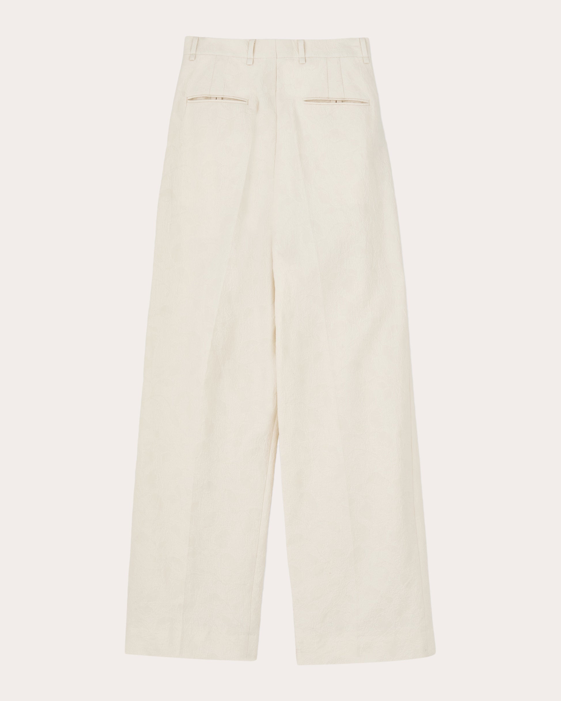 Pemma Atelier Pleated Cotton-Jacquard Pants