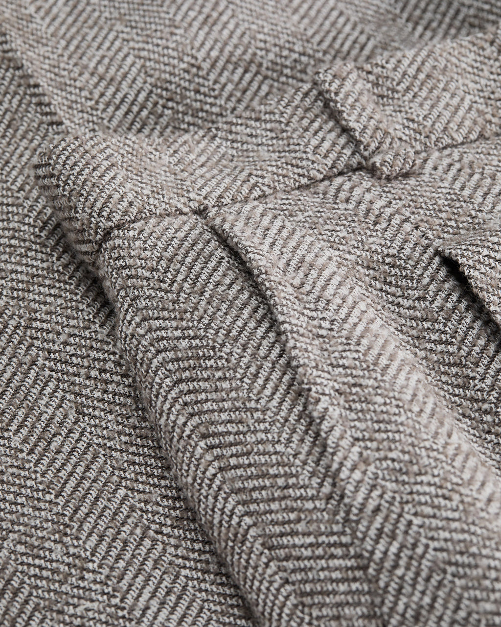 Pemma Pleated Herringbone Wool-Blend Pants