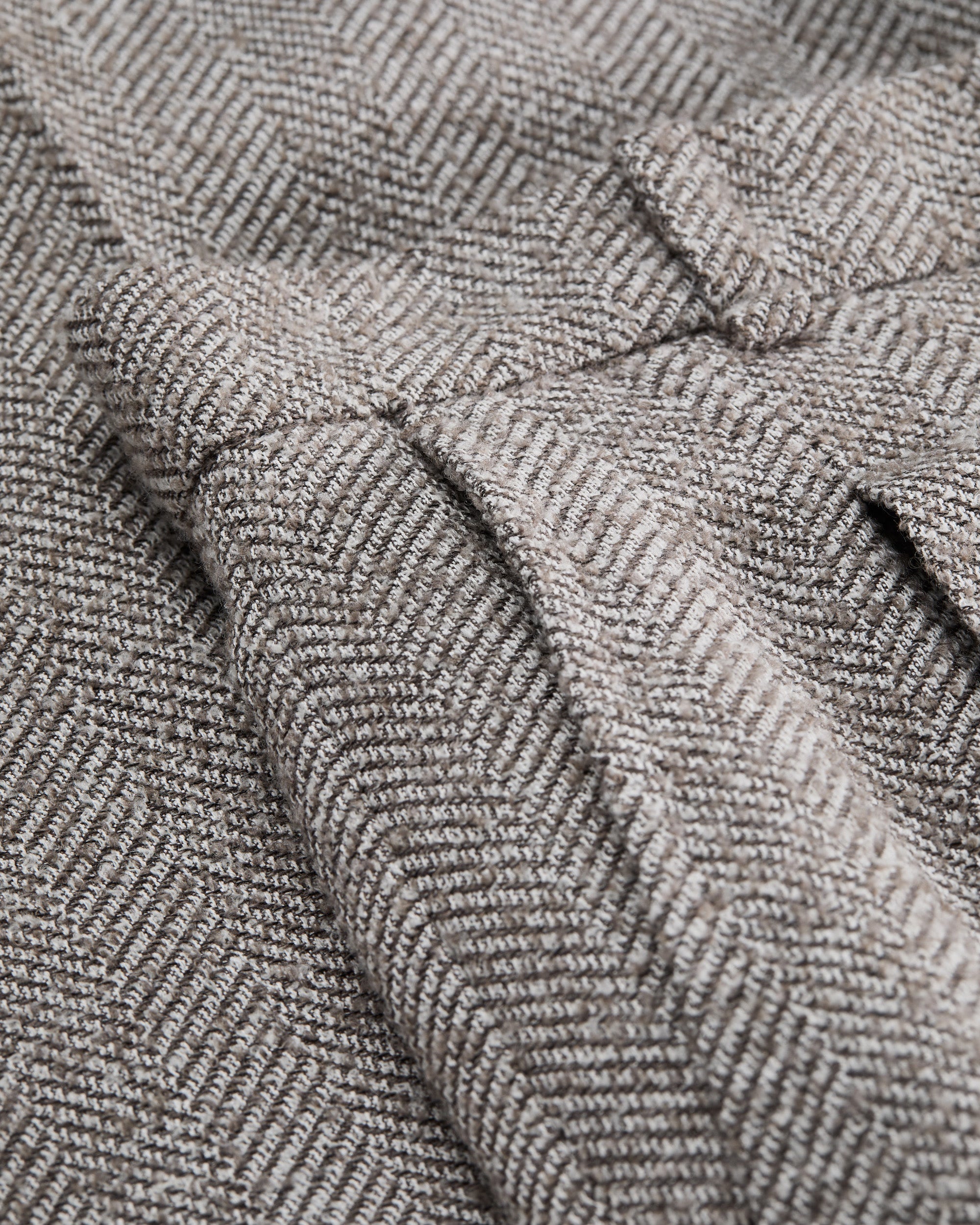 Pemma Pleated Herringbone Wool-Blend Pants