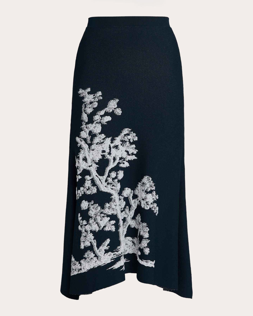 Floral Jacquard-Knit Midi Skirt