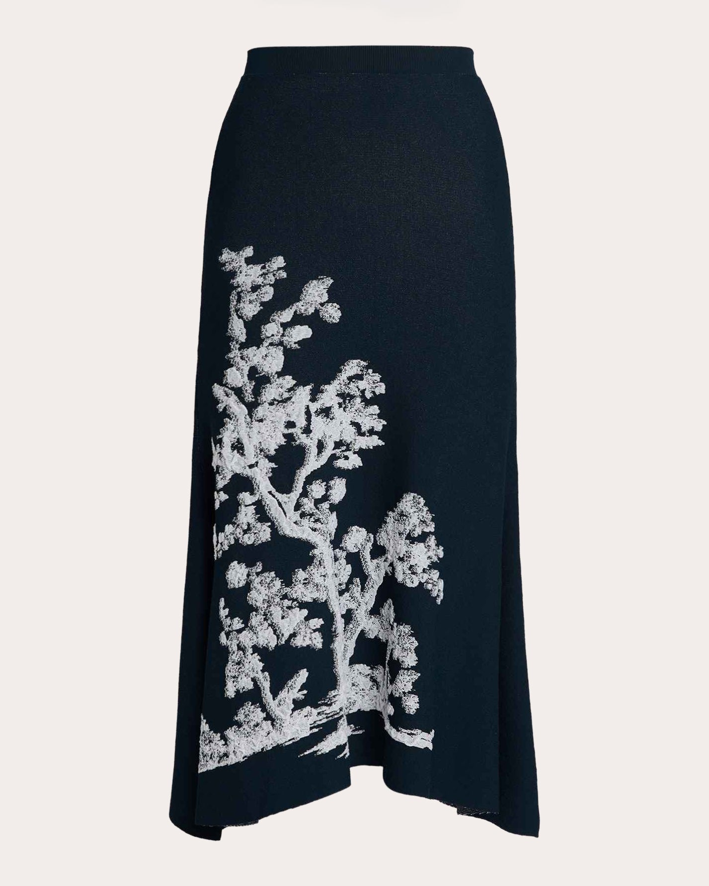 Floral Jacquard-Knit Midi Skirt