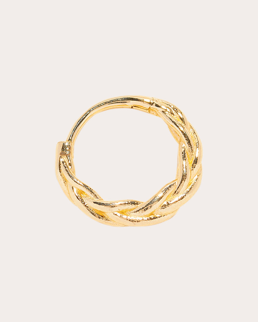 Freya 14K Gold Single Twisted Hoop Earring