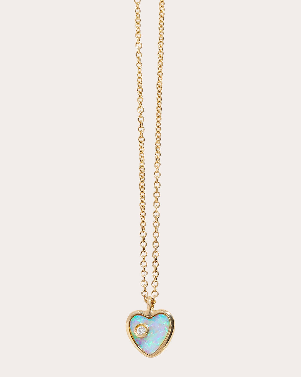 Inlay Heart Pendant Necklace