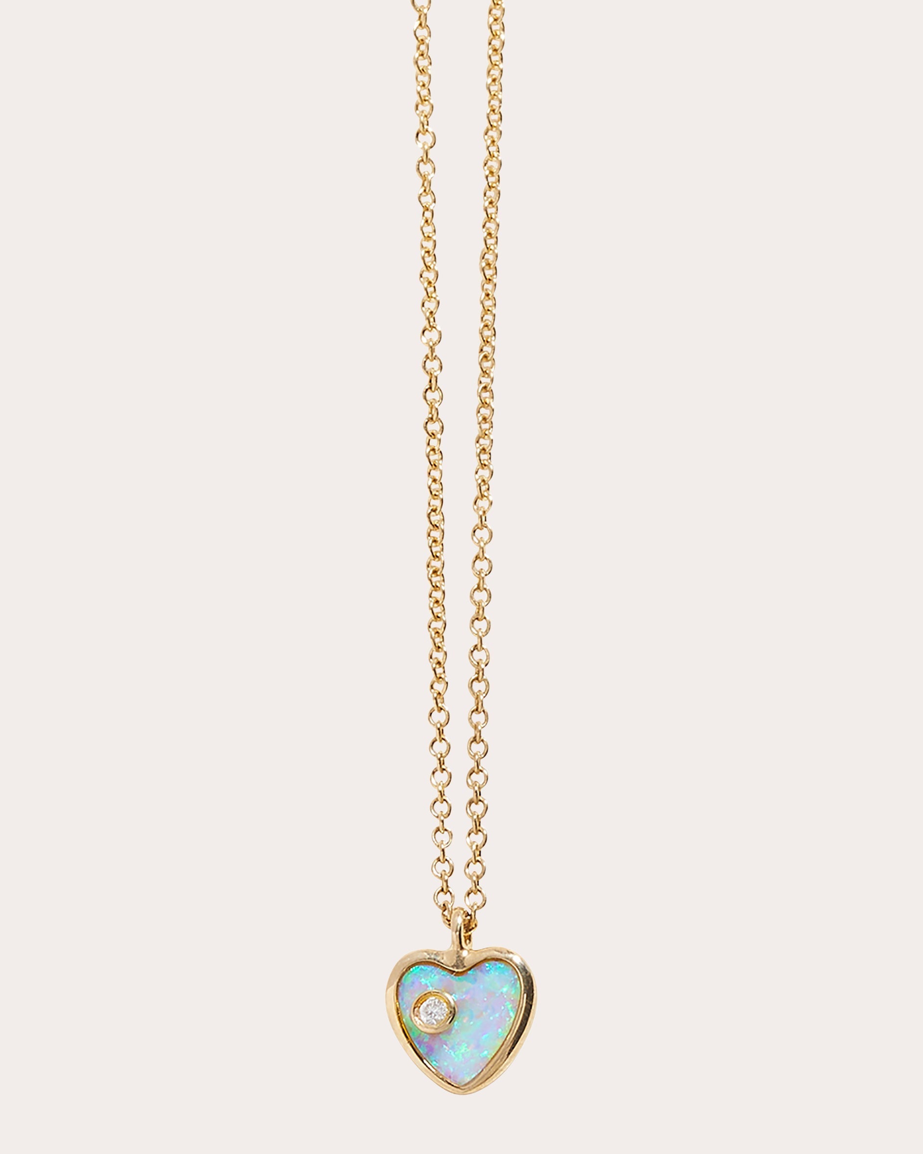 Inlay Heart Pendant Necklace