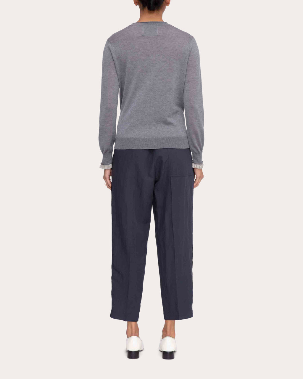 Layered Wool-Silk Blend Sweater
