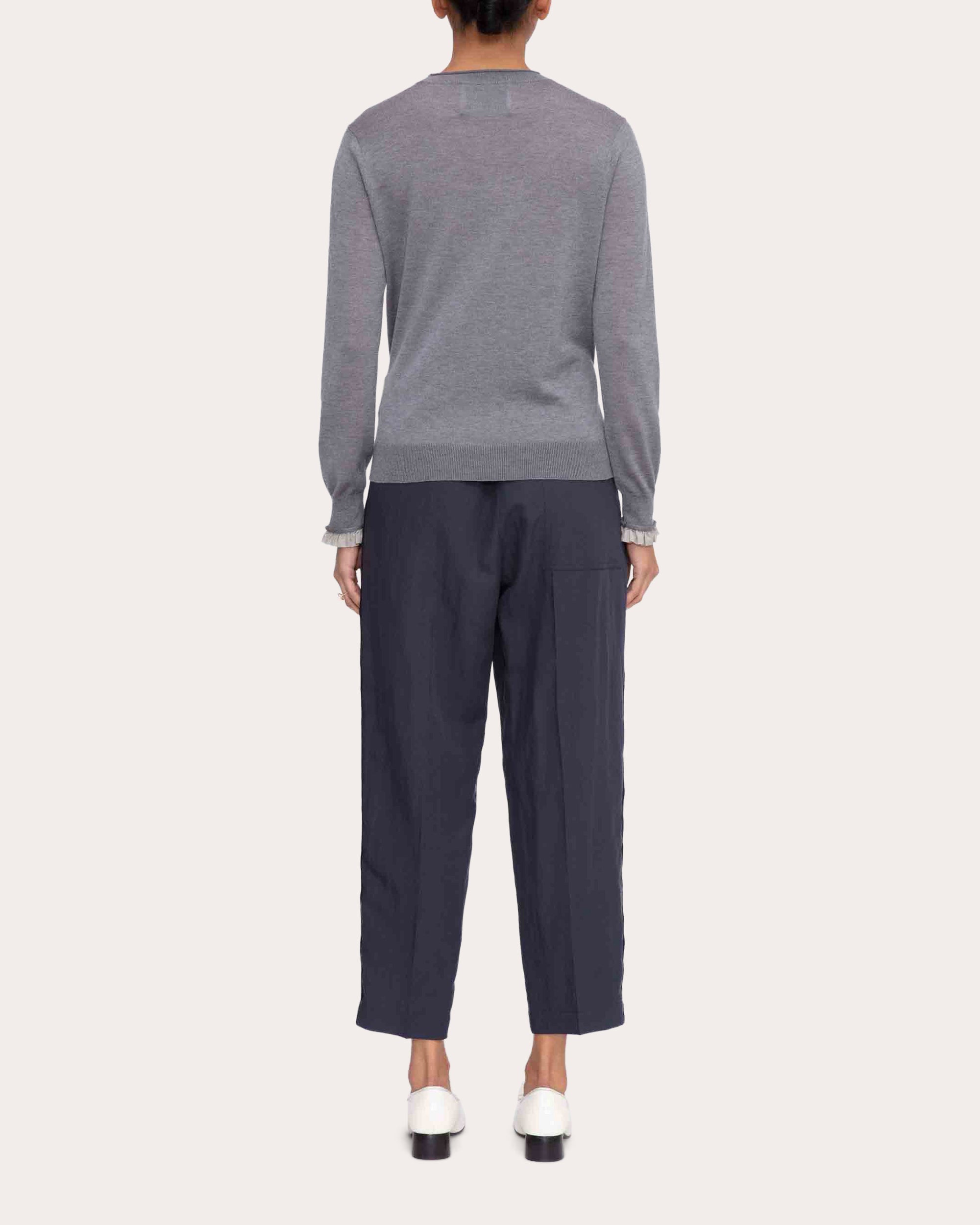 Layered Wool-Silk Blend Sweater