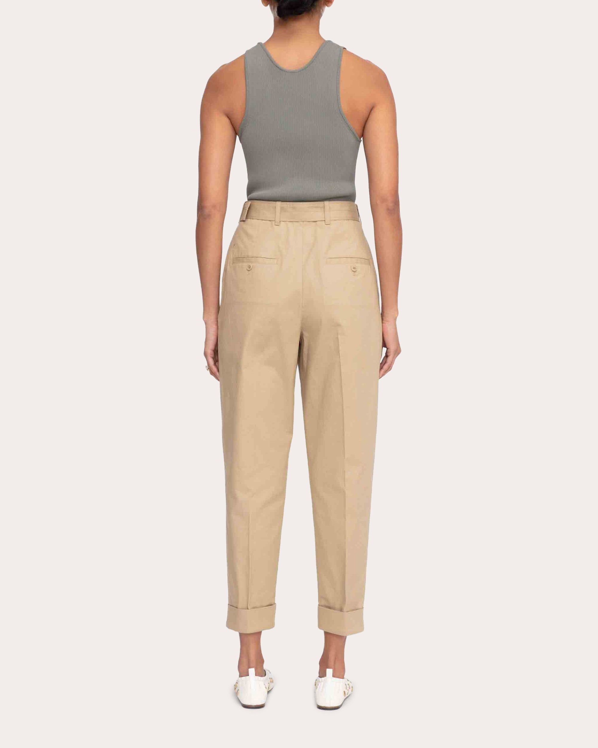 Pleated Cotton-Canvas Pants