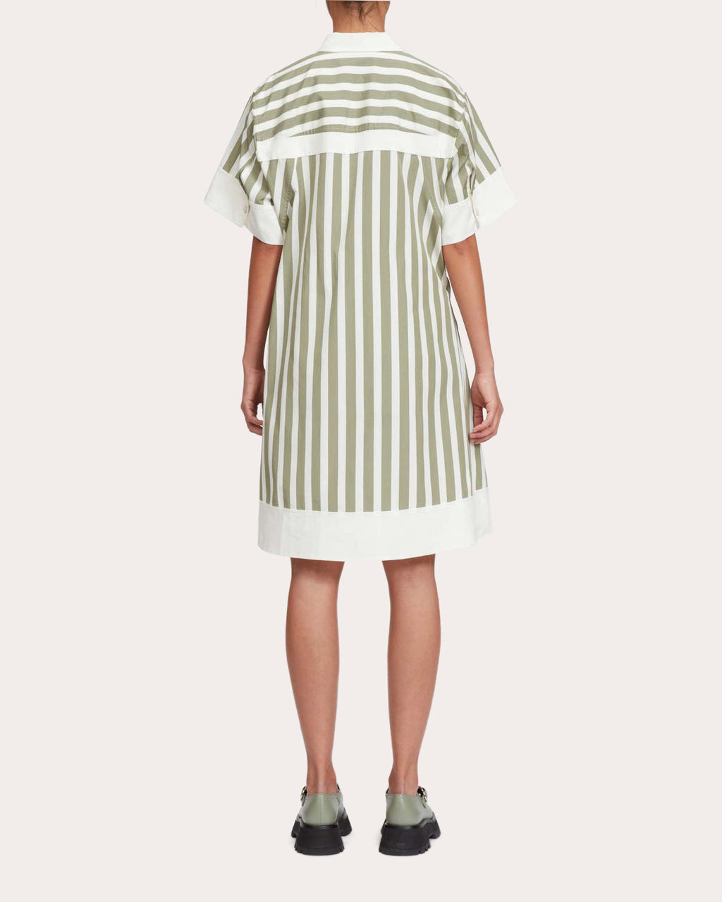 Striped Cotton-Silk Blend Shirt Dress