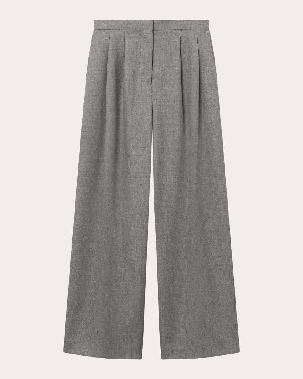 Priscilla Pleated Wool-Twill Pants