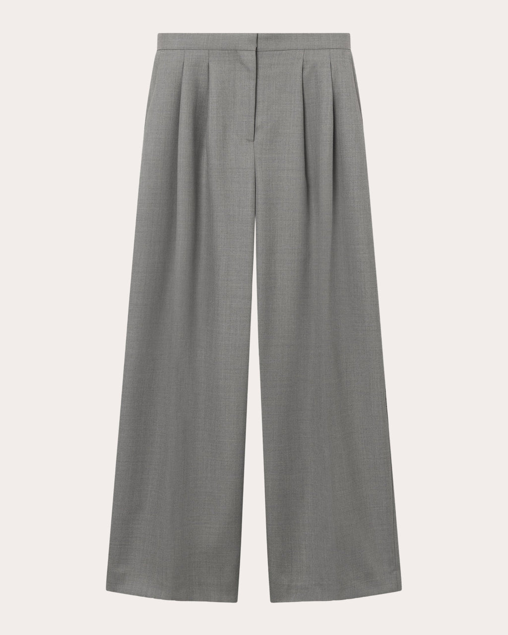 Priscilla Pleated Wool-Mélange Pants