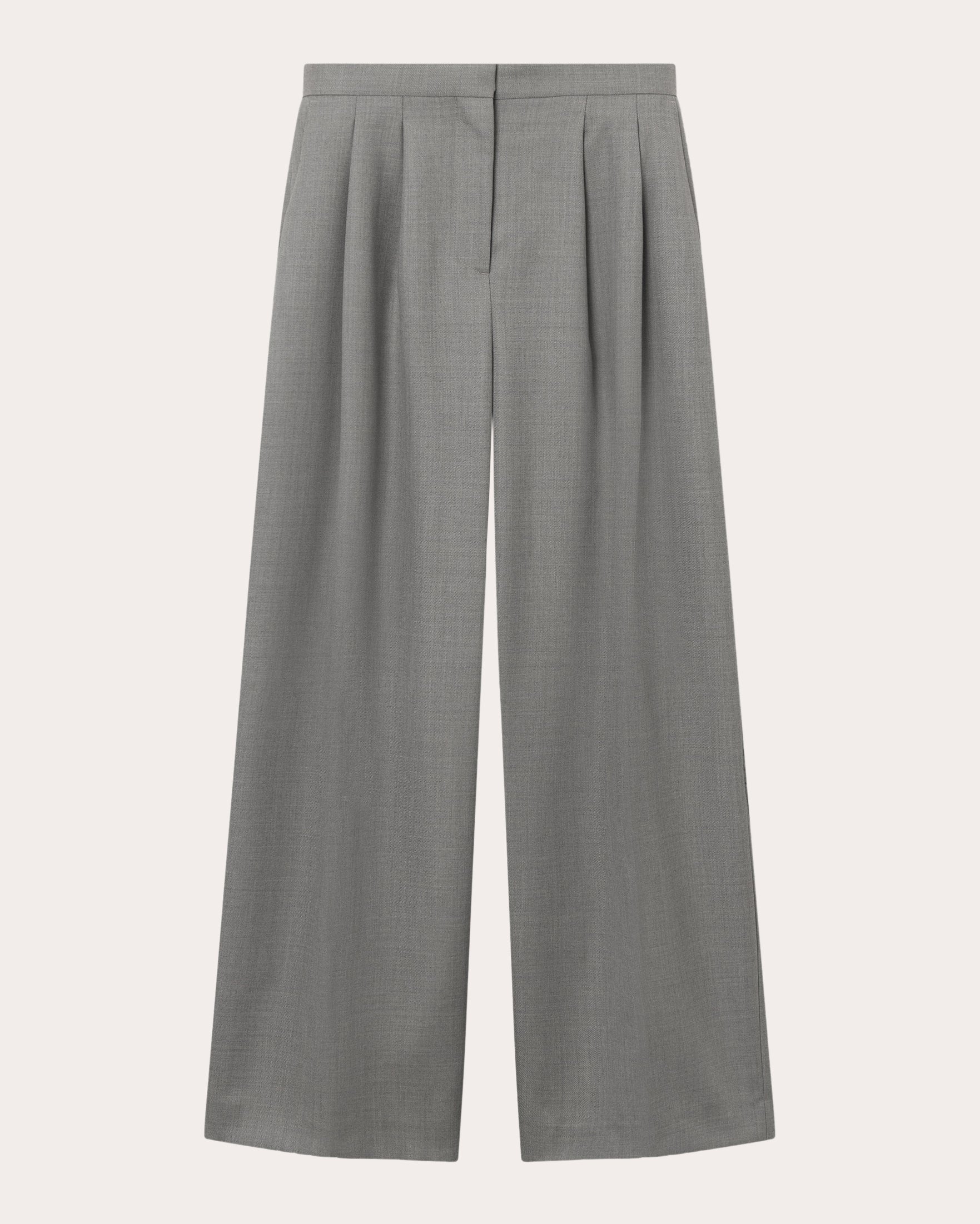 Priscilla Pleated Wool-Mélange Pants