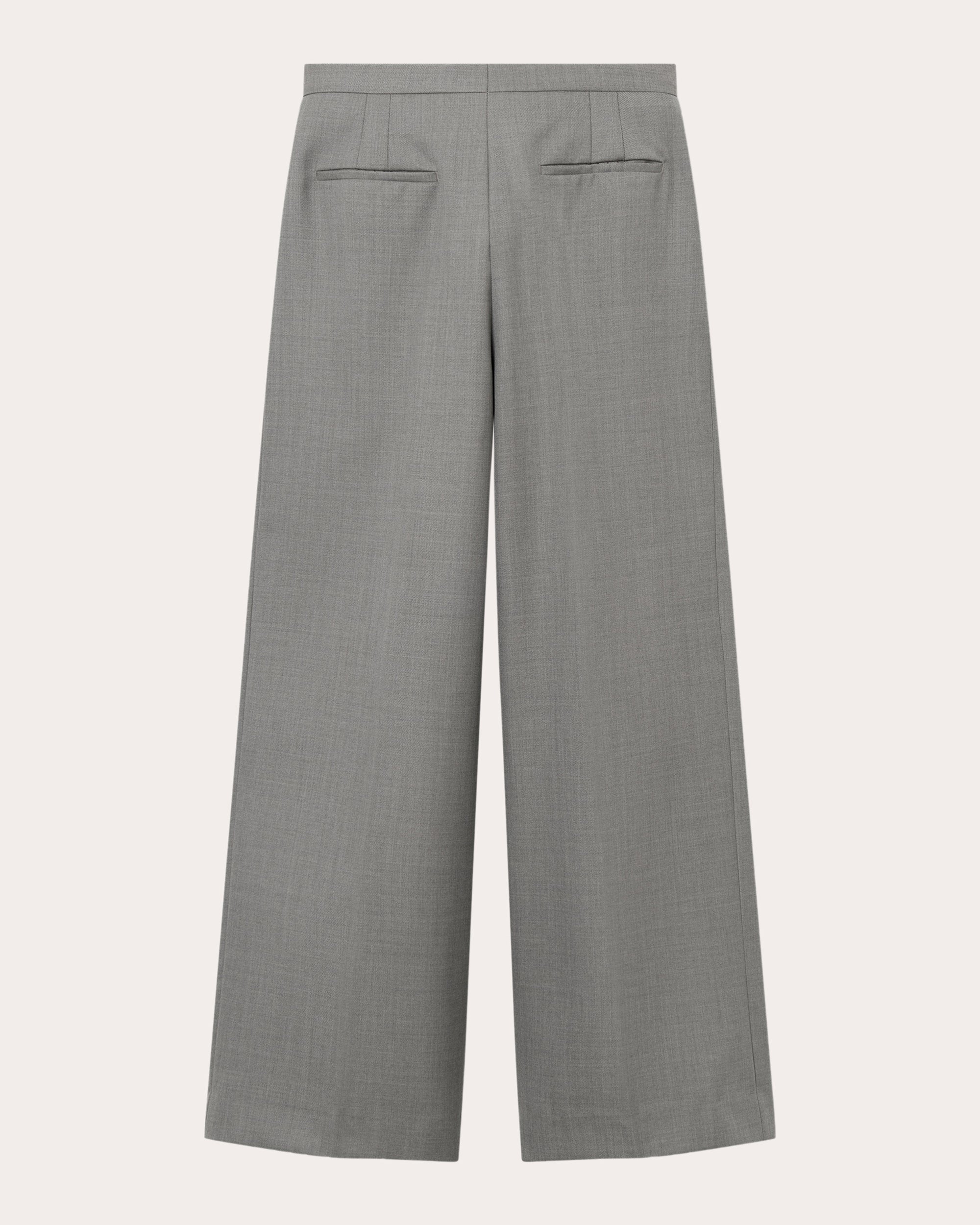 Priscilla Pleated Wool-Twill Pants