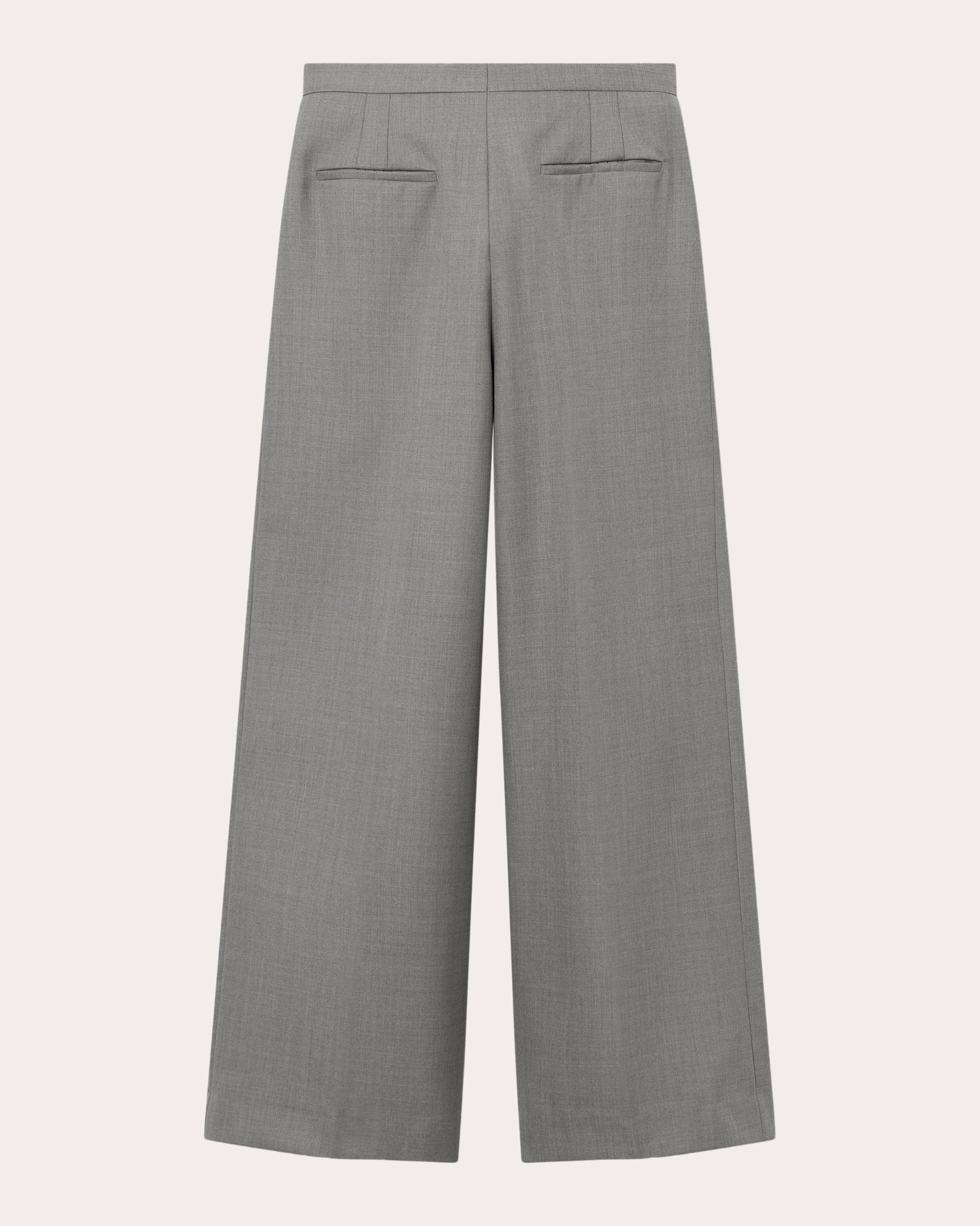 Priscilla Pleated Wool-Mélange Pants