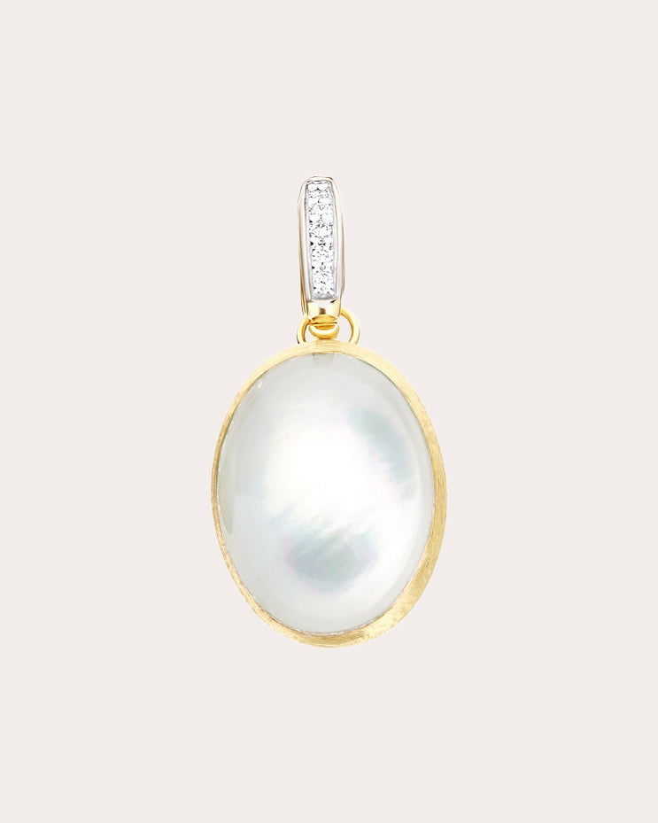 Medium Dolce Vita 18K Gold Mother of Pearl Rock Crystal and Diamond Pendant