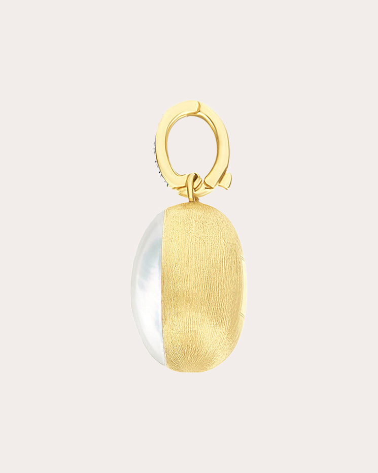 Medium Dolce Vita 18K Gold Mother of Pearl Rock Crystal and Diamond Pendant