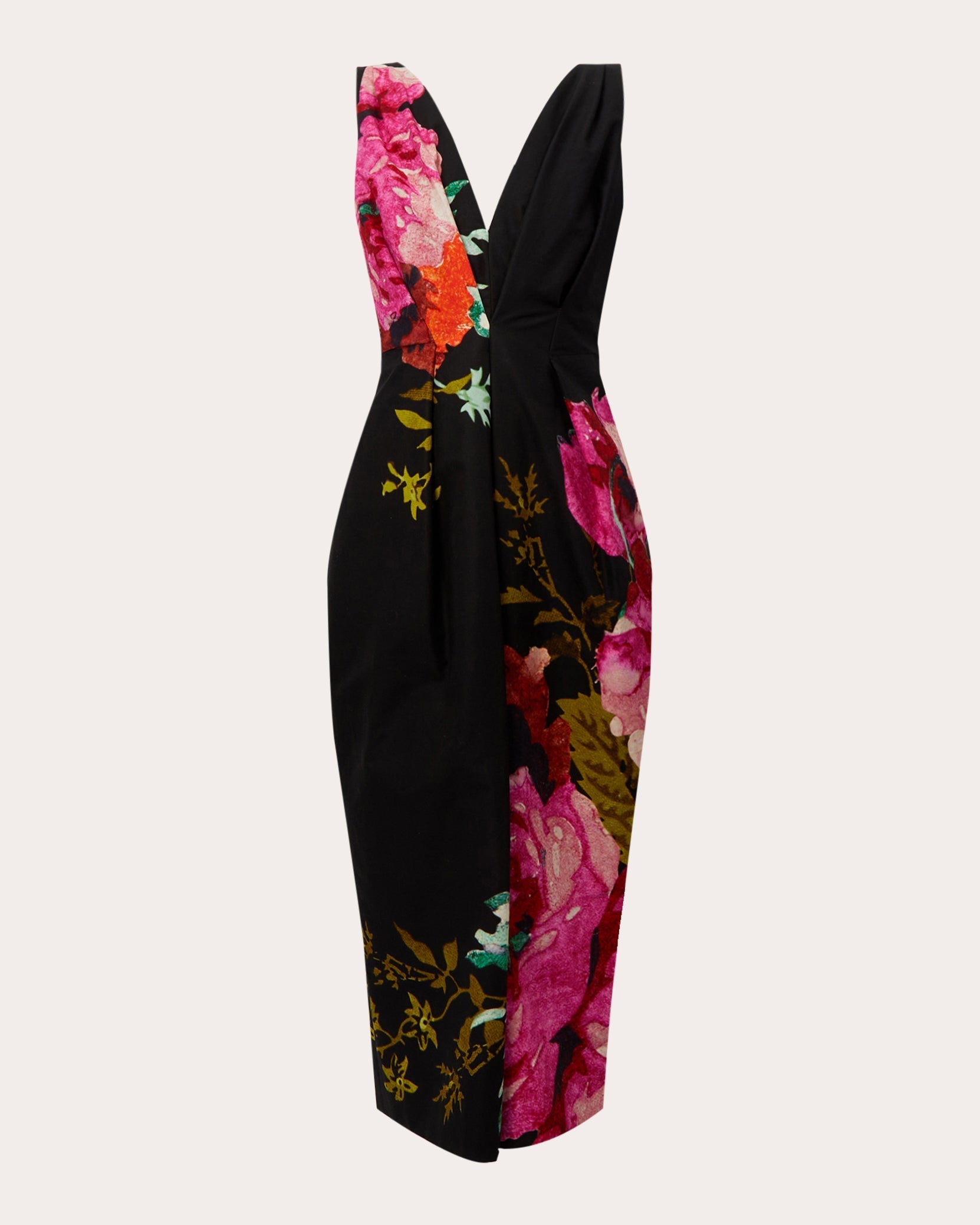 Sleeveless V-Neck Midi Dress
